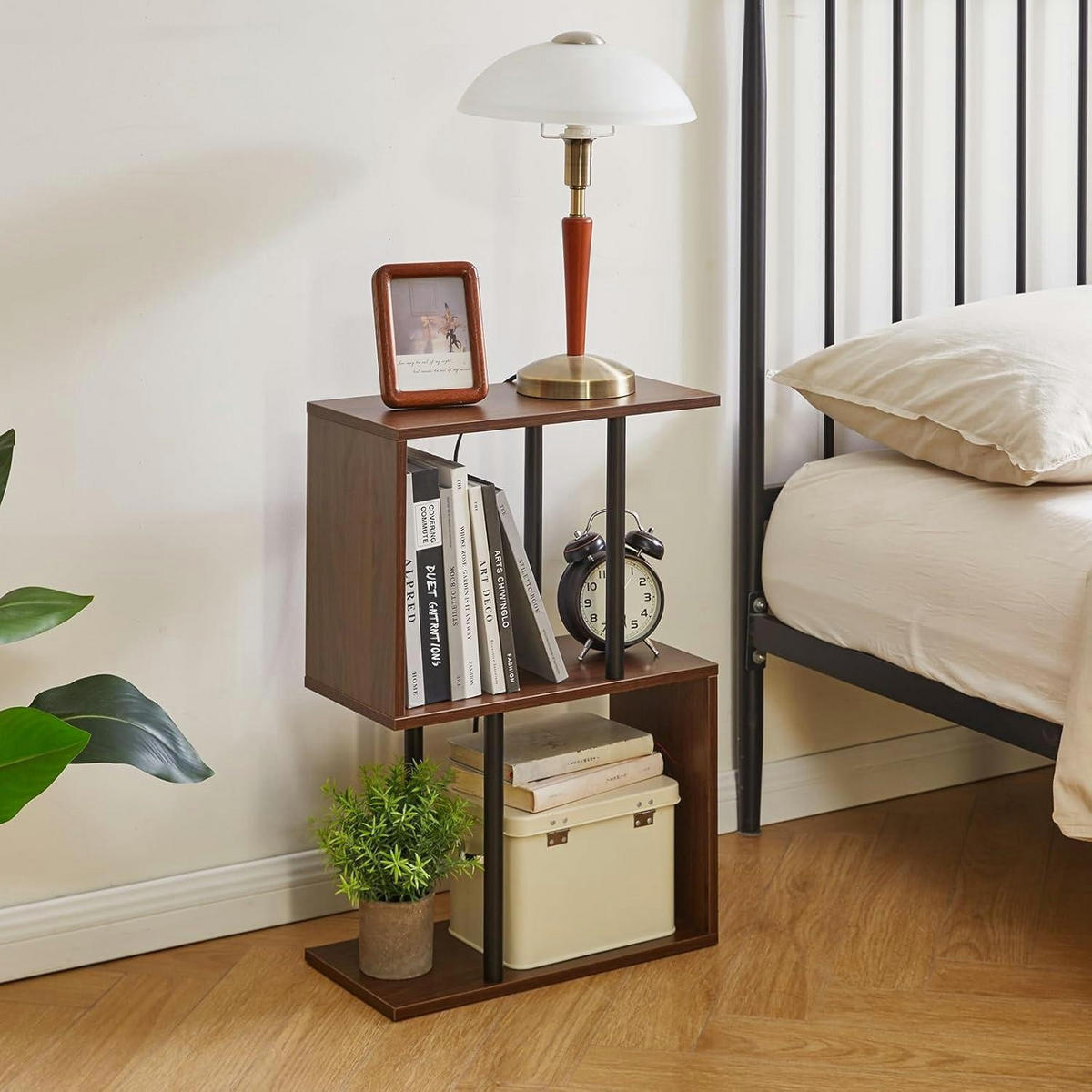 BEISTELLTISCH S-Form Braun 60 cm - Braun, Holzwerkstoff (40/20/60cm)