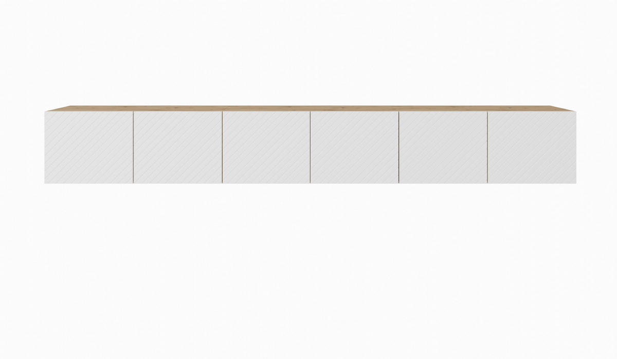 TV-SCHRANK KLER - Eiche Artisan/Weiß, Holzwerkstoff (300/41/40cm) - Meblini