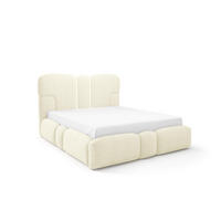POLSTERBETT Jordan Komplettset - Creme, Holzwerkstoff/Textil (120/200cm) - Fun Möbel