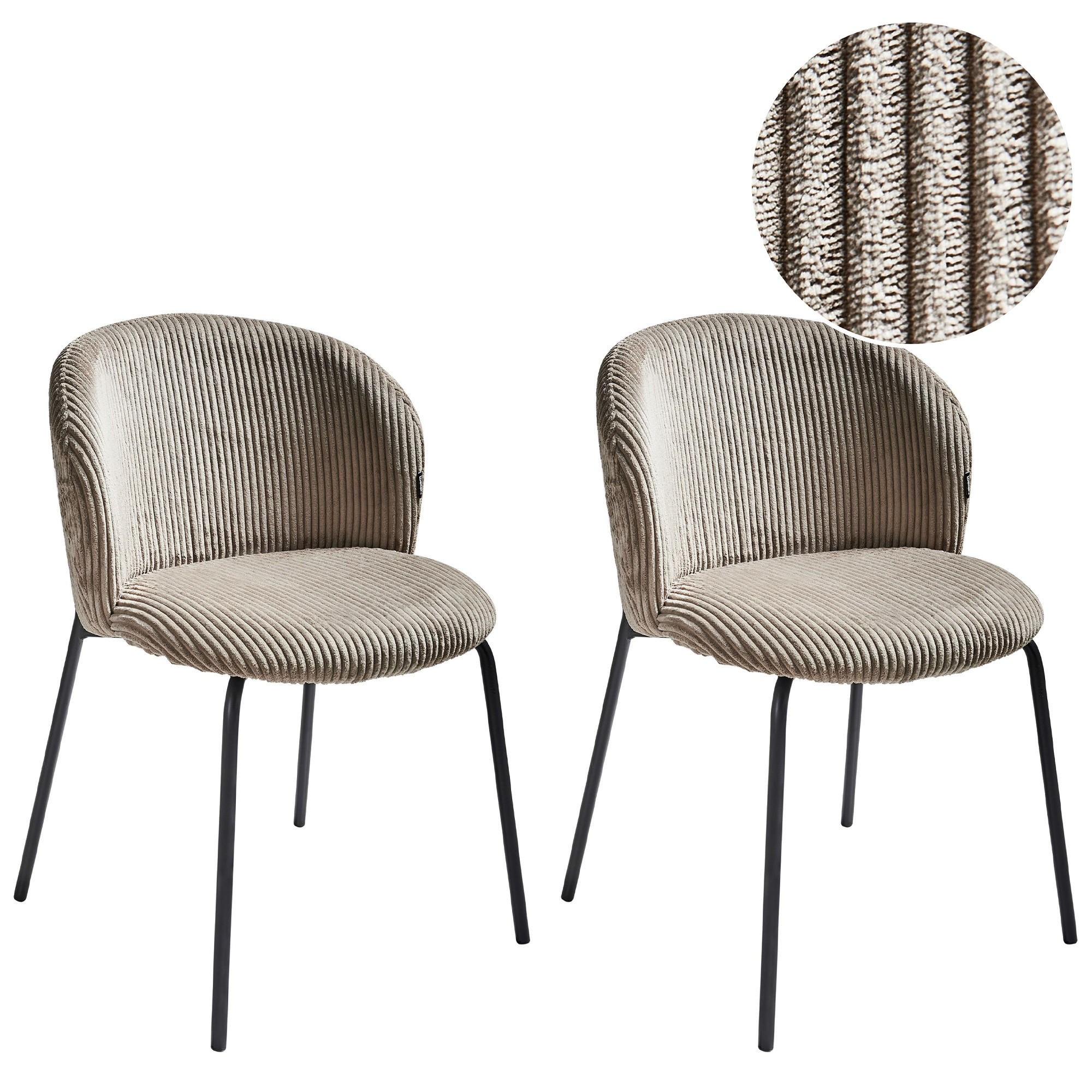 SCAUN DE BUCĂTĂRIE set de 2 reps reiat taupe Miles