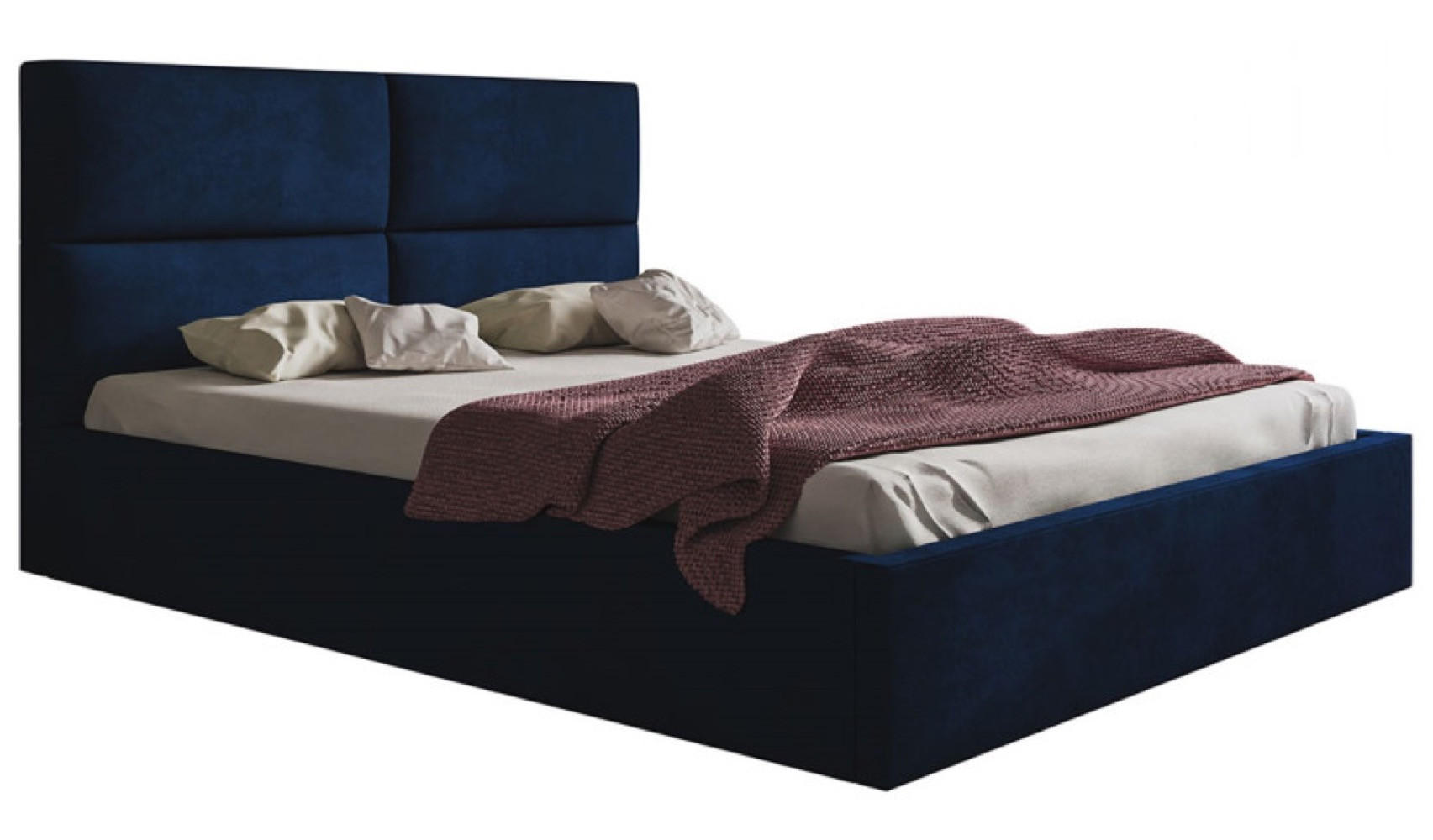 BETT Blau SIM 6 140x200 cm Mit Schlaffunktion Mit Bettkasten - Blau/Schwarz, Kunststoff/Textil (140/200cm) - Sepro Meble
