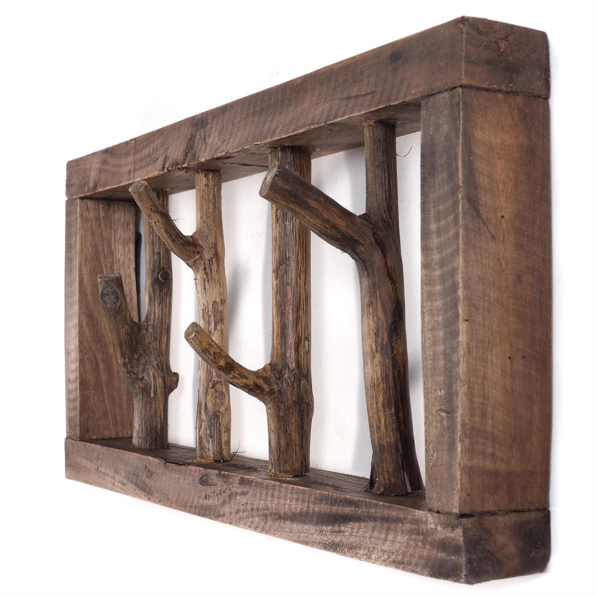 WANDGARDEROBE LIMB Treibholz 01 natur-vintage - Naturfarben, Holz (45/23/10cm) - DESIGN DELIGHTS