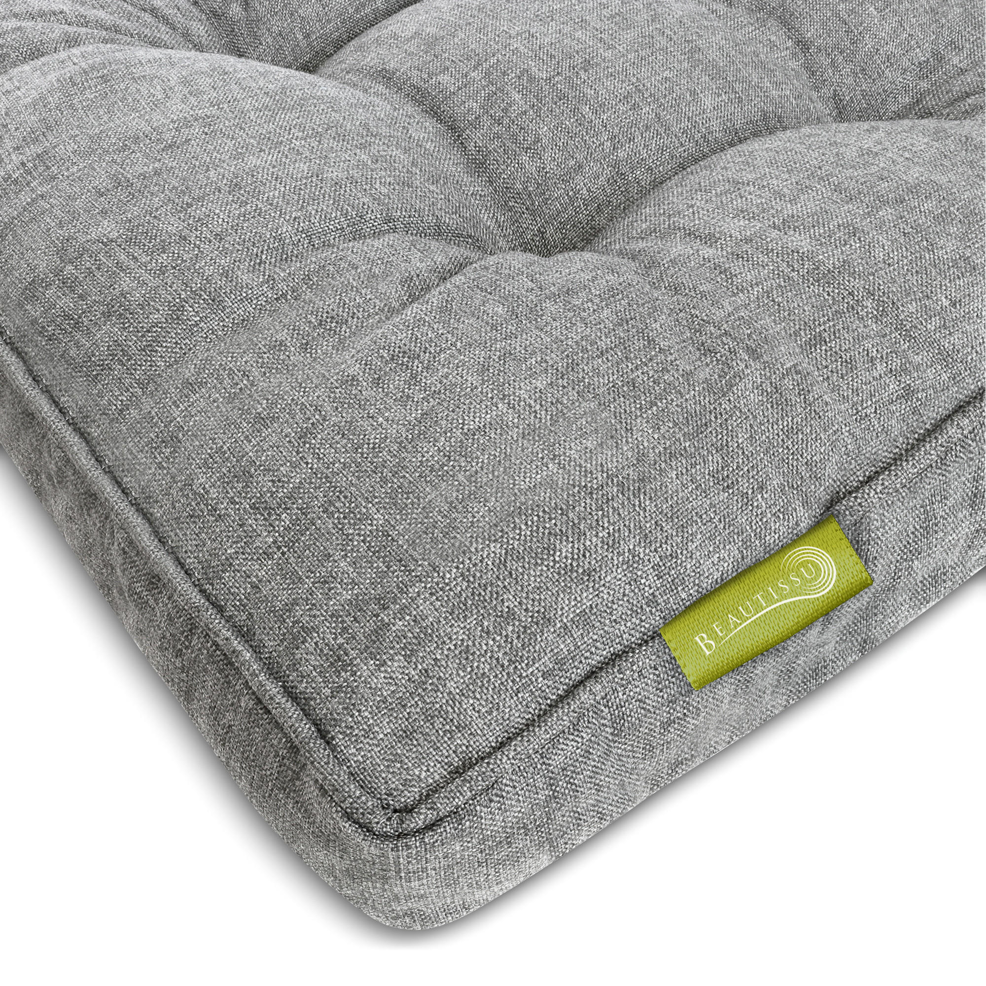 LOUNGEKISSEN Beauflair Outdoor Sitz 70/70/10cm Hellgrau - Hellgrau, Textil (70/10/70cm) - Beautissu 