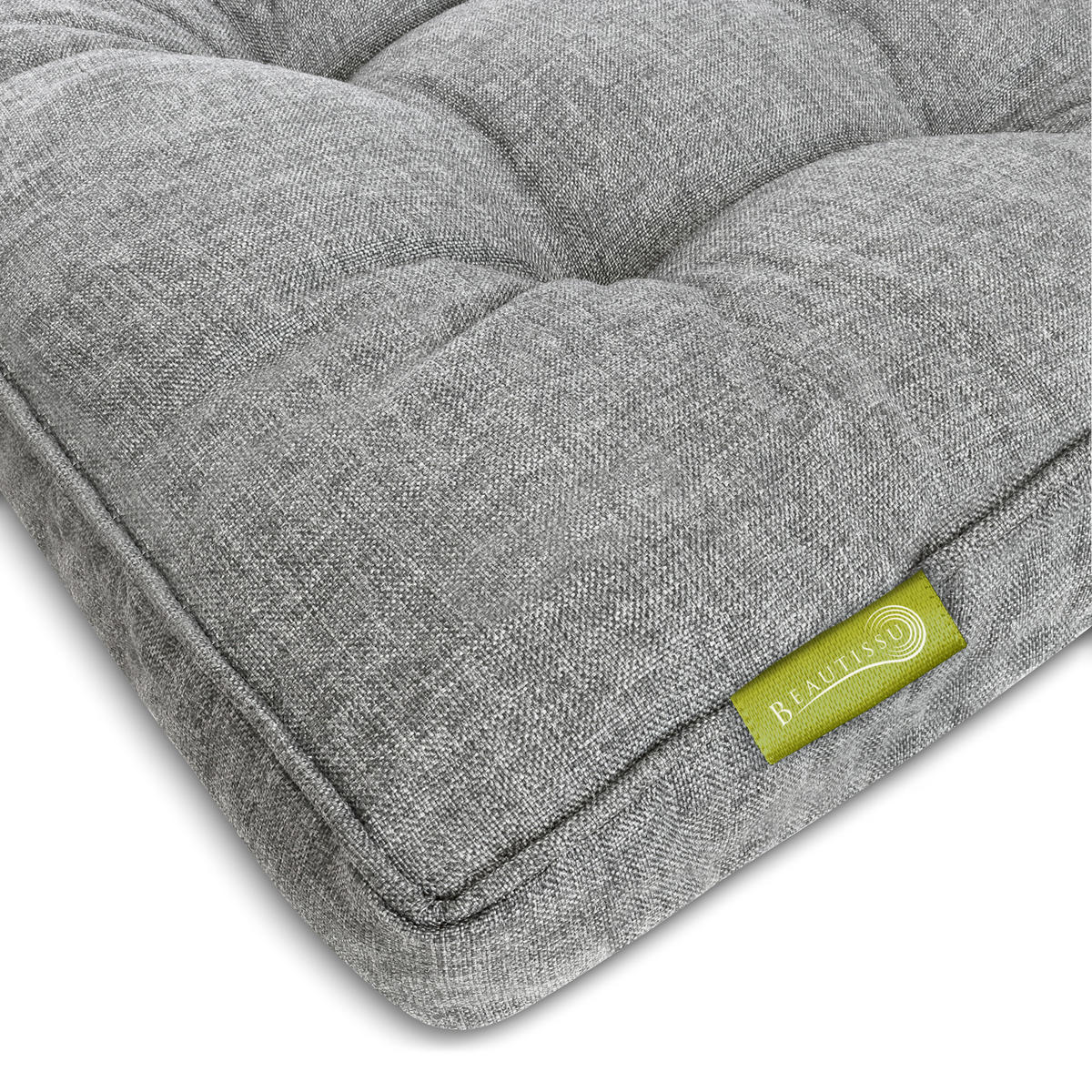 LOUNGEKISSEN Beauflair Outdoor Sitz 60/60/10cm Hellgrau - Hellgrau, Textil (60/10/60cm) - Beautissu 