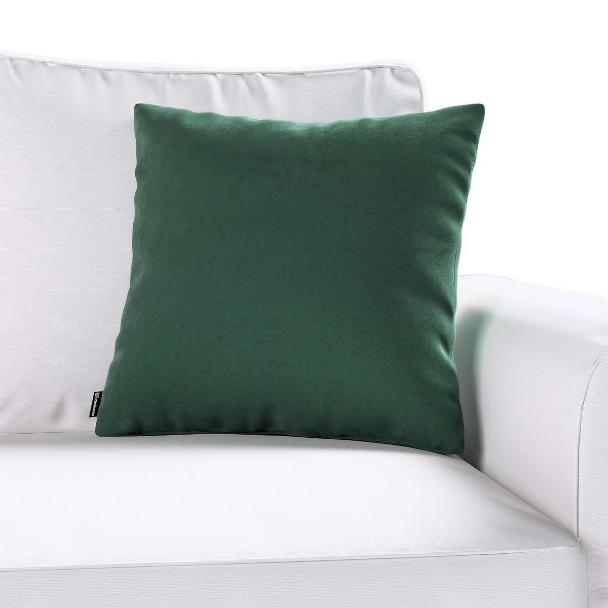KISSENHÜLLE Velvet dunkelgrün, 50x50cm - Grün, Textil (50/50cm) - Dekoria