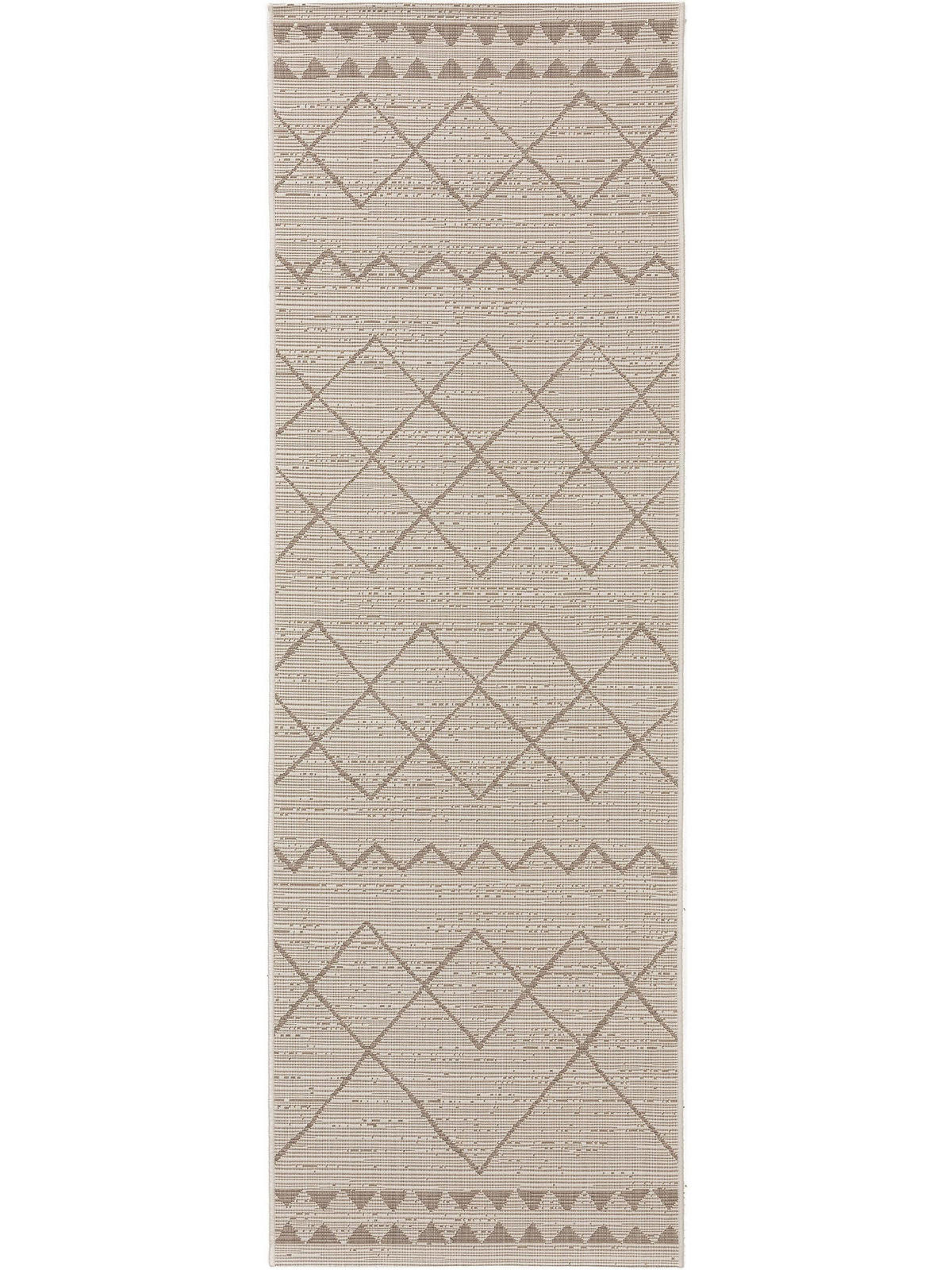 OUTDOORLÄUFER Metro Cream/Beige 80x240 cm - Creme, Textil (80/240cm) - benuta Nest