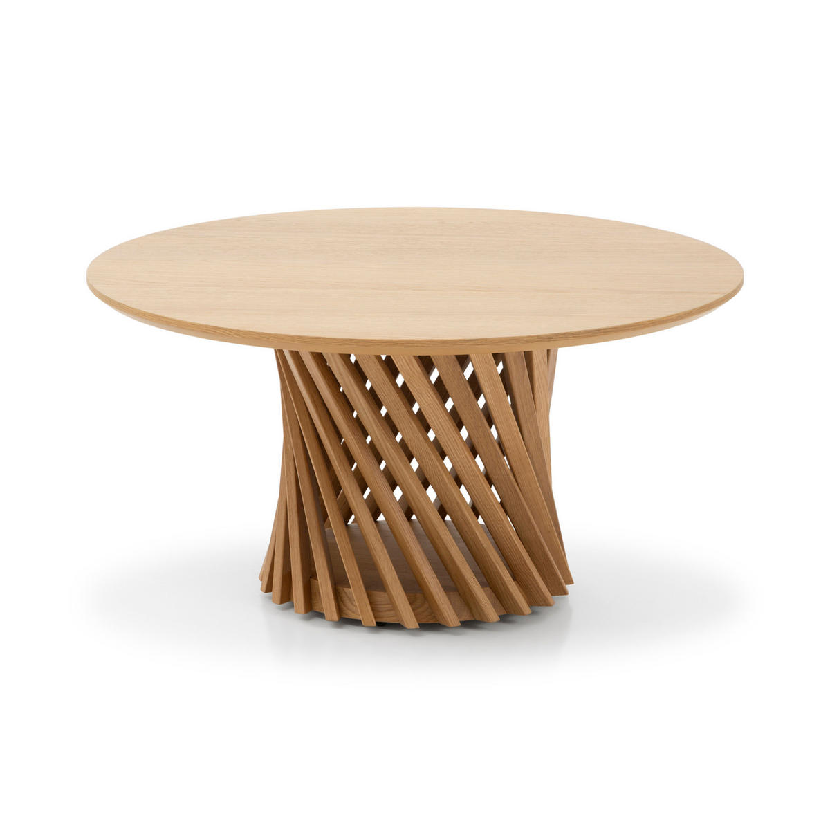 COUCHTISCH Emma, Natur Massiveiche - Beige, Holz (80/80/40cm) - WOODEK