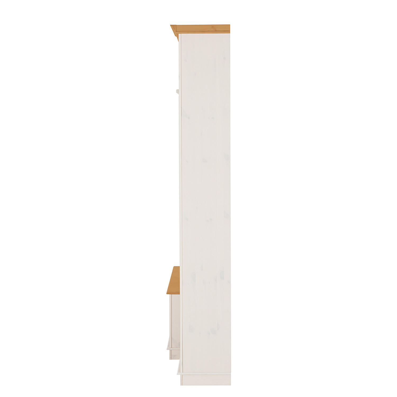 WOHWAND - Kiefer massiv - Typ B - Weiß, Holz (288/223/45cm) - home24