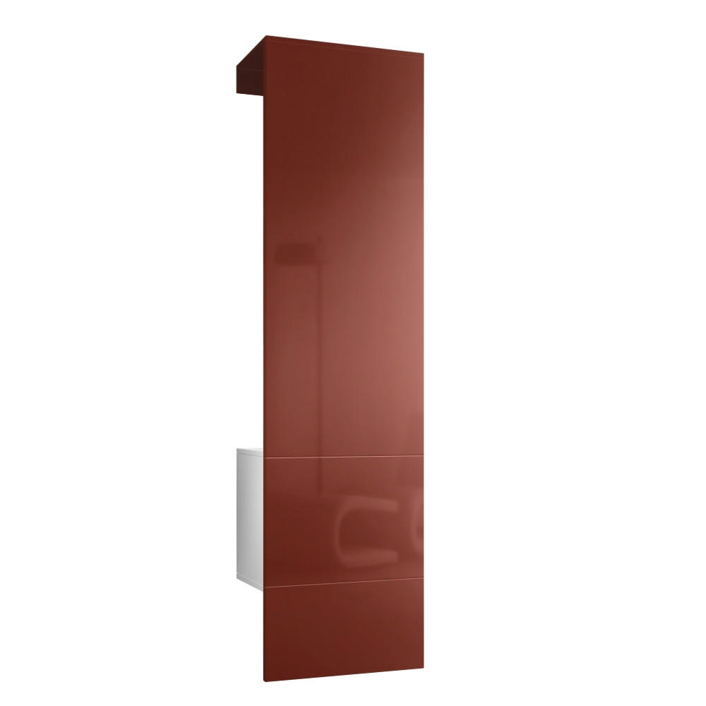 GARDEROBE Carlton Paneel in Bordeaux Hochglanz - Bordeaux, Holzwerkstoff (52/193/35cm) - Vladon