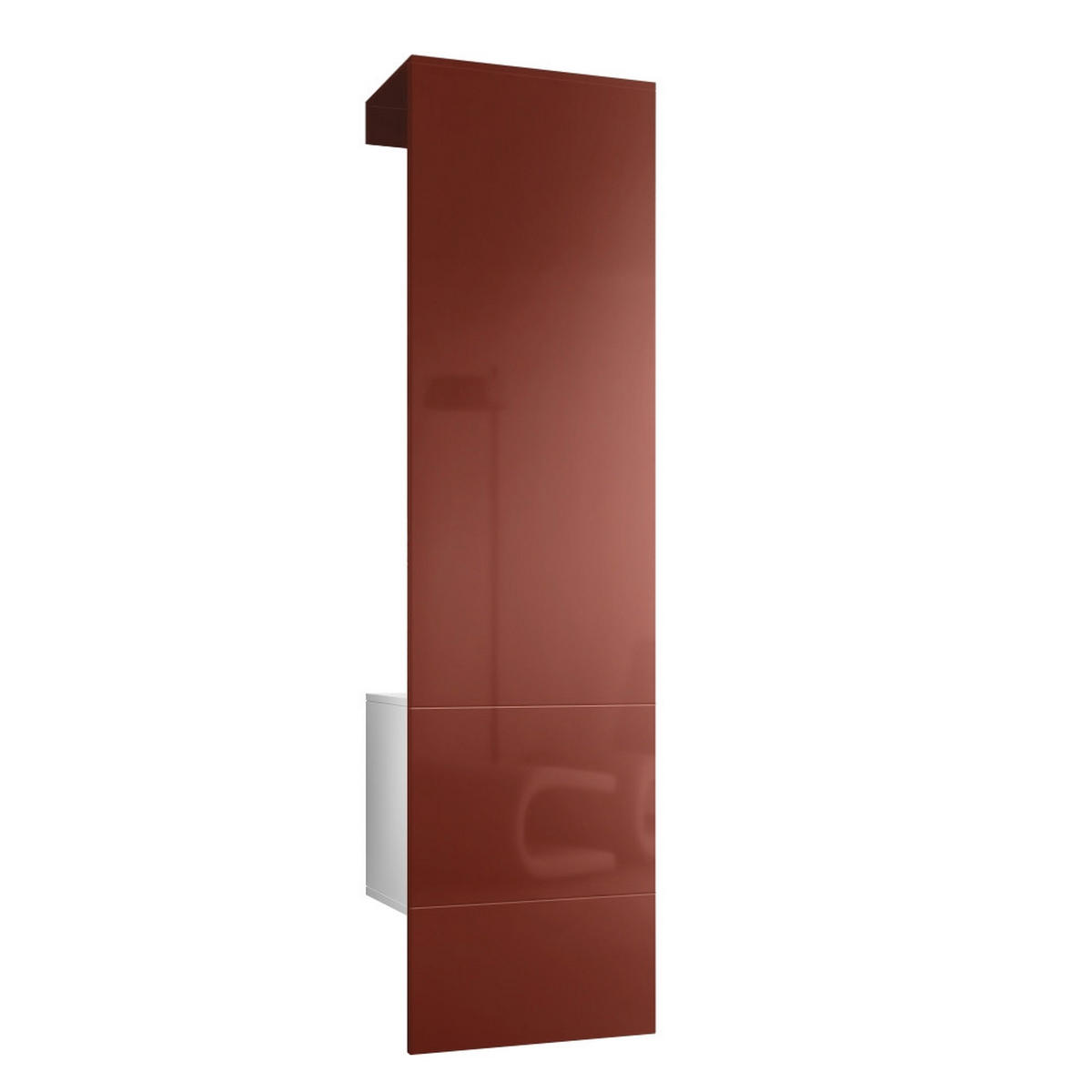 GARDEROBE Carlton Paneel in Bordeaux Hochglanz - Bordeaux, Holzwerkstoff (52/193/35cm) - Vladon