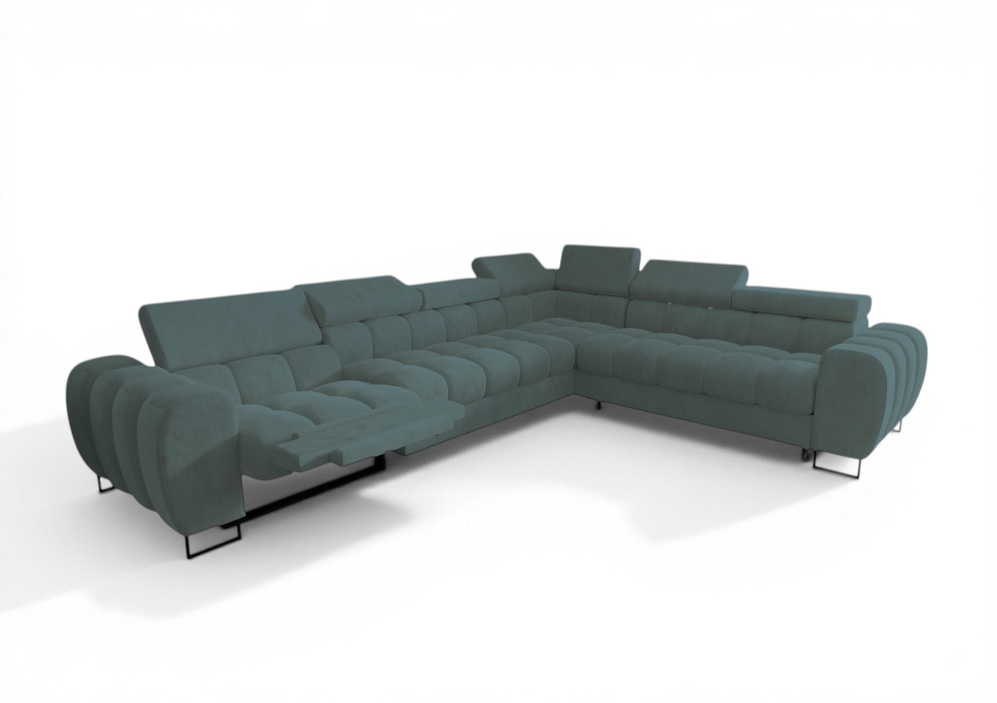 Fun Möbel Ecksofa Grün 330x260 cm