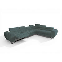 ECKSOFA Bastien Relax - Grün, Holzwerkstoff/Textil (330/260cm) - Fun Möbel