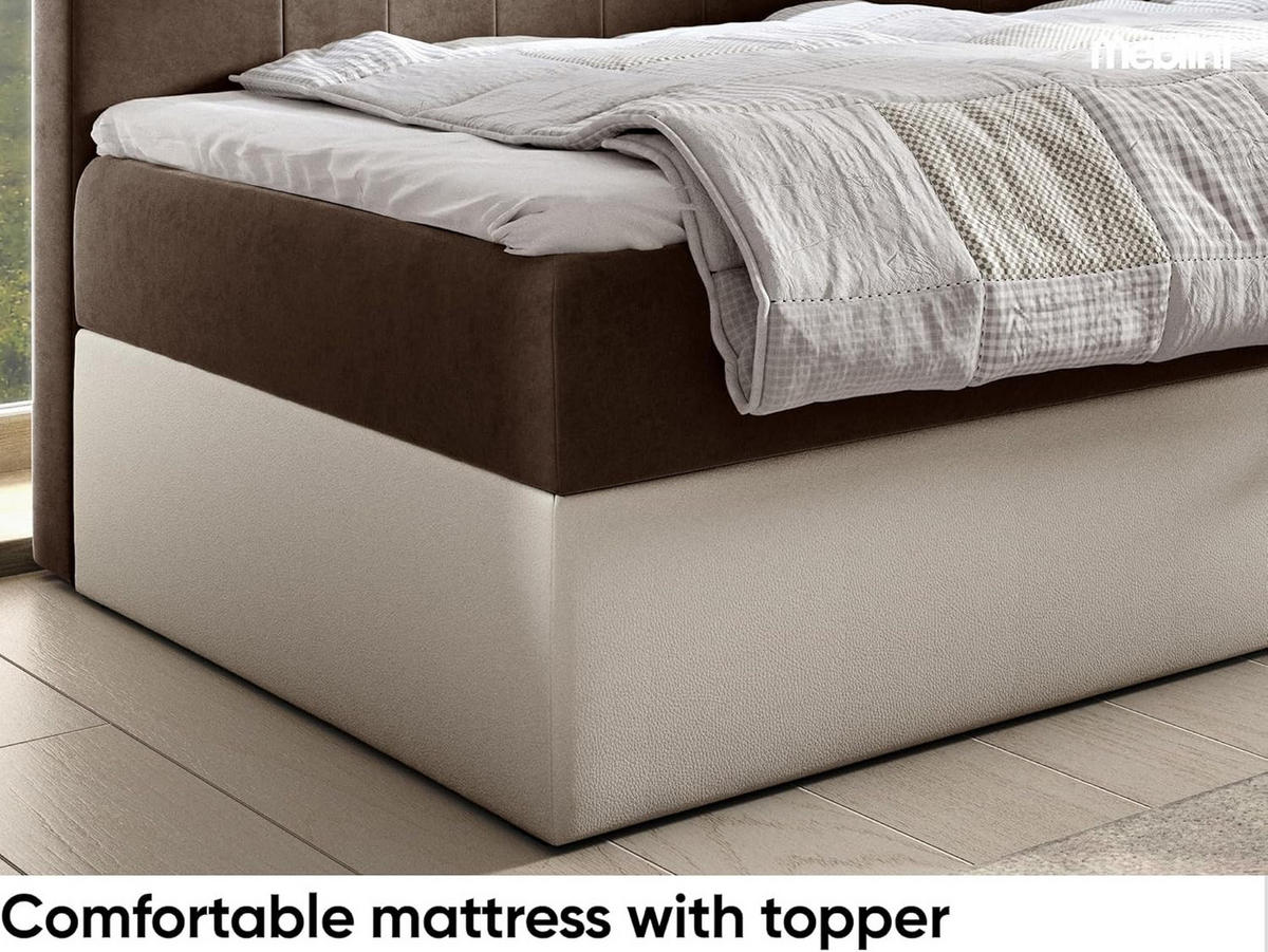 KINDERBETT GARETH 3 - Braun/Weiß, Holzwerkstoff (93/212cm) - Meblini