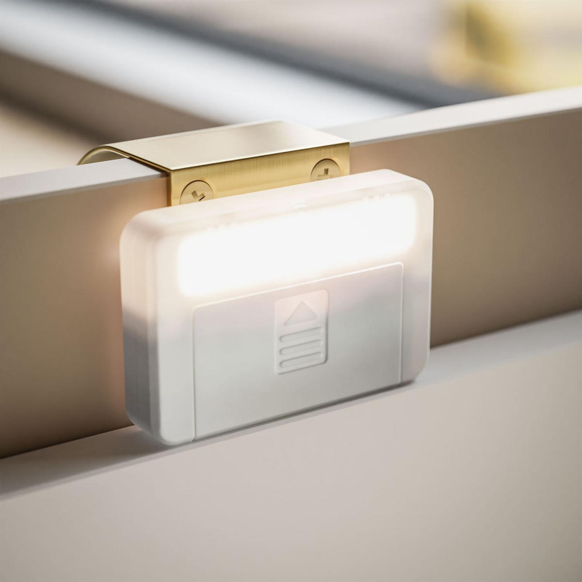 NACHTTISCH ALDO mit LED-Beleuchtung Kaschmir - Kaschmir, Holzwerkstoff (38/46/33cm) - Lookway