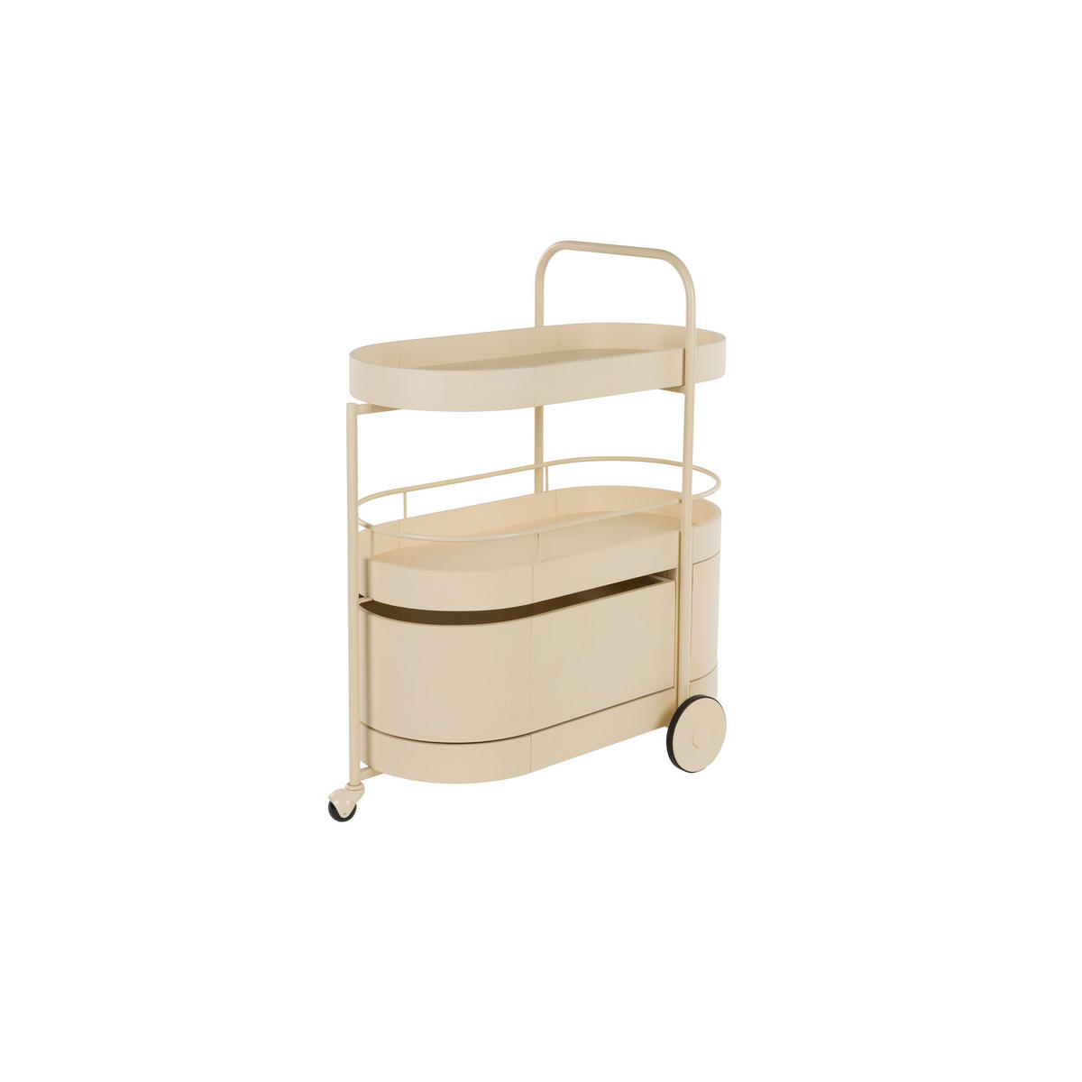 BEISTELLTISCH Wim - Beige, Metall (53/85/98cm) - Zuiver