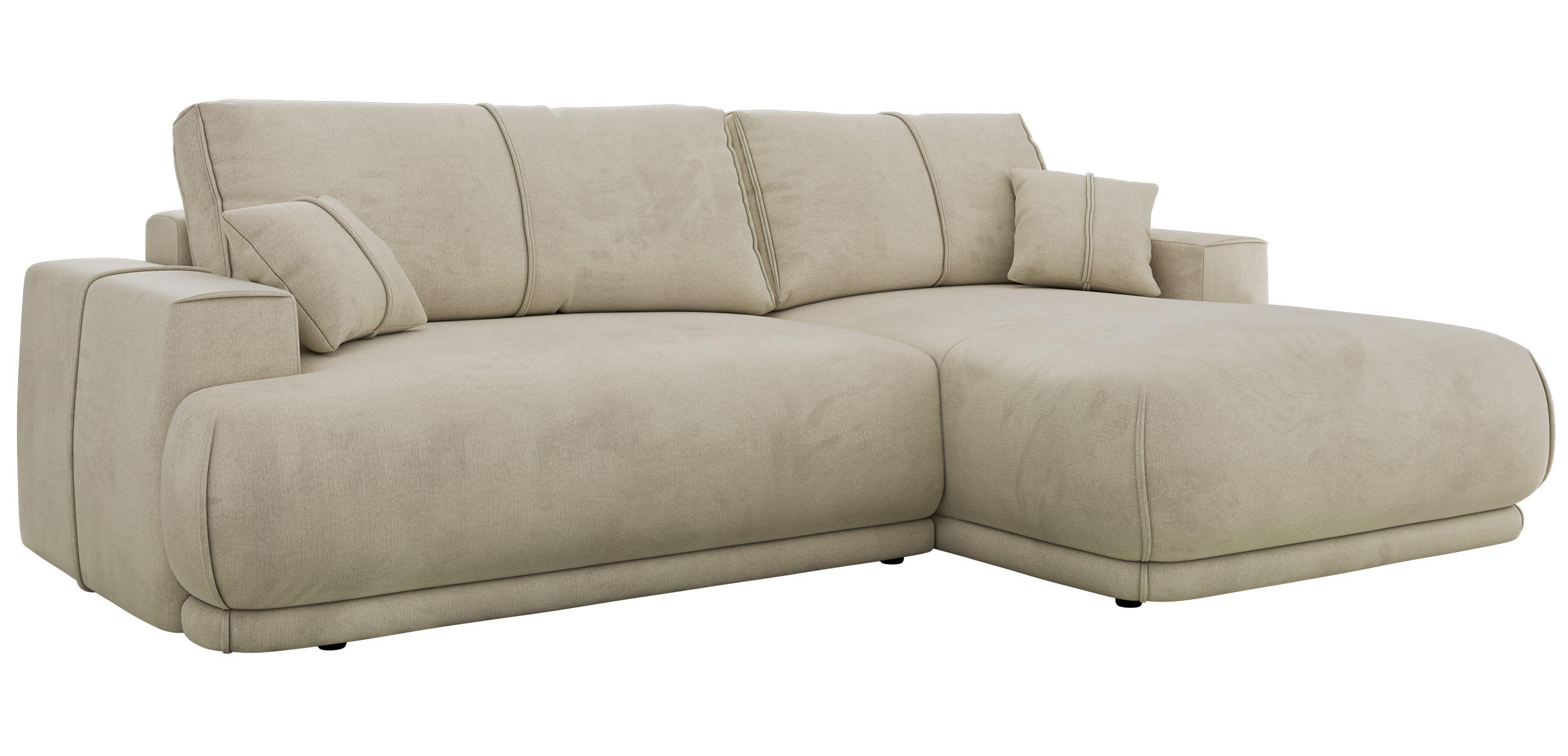 MKS Eckschlafsofa Beige 266x172 cm