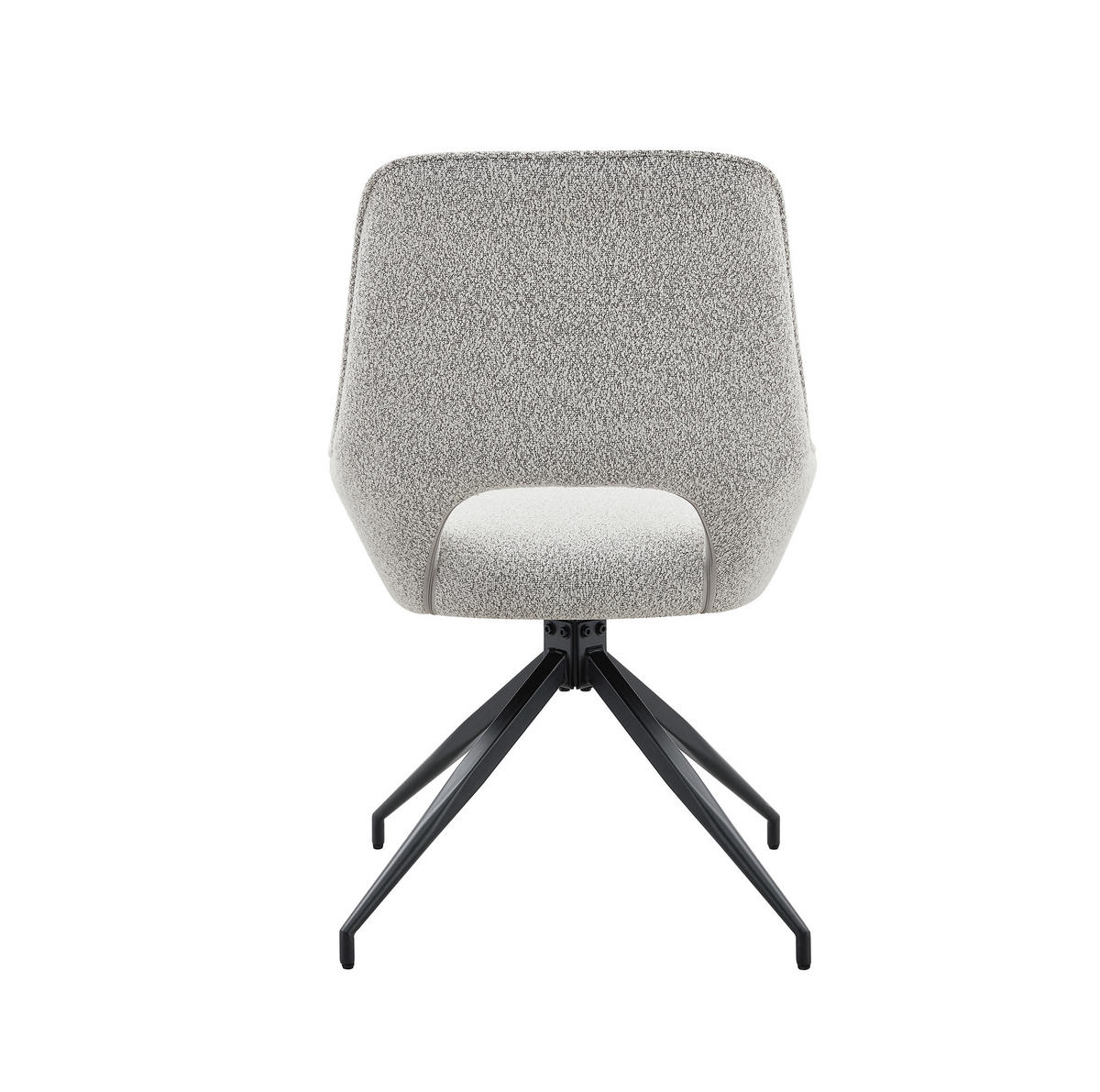 ESSZIMMERSTUHL 2er-Set 360° drehbar Stoff Warm Grey/Schwarz - Schwarz, Metall (50/87/50cm) - Meubliv