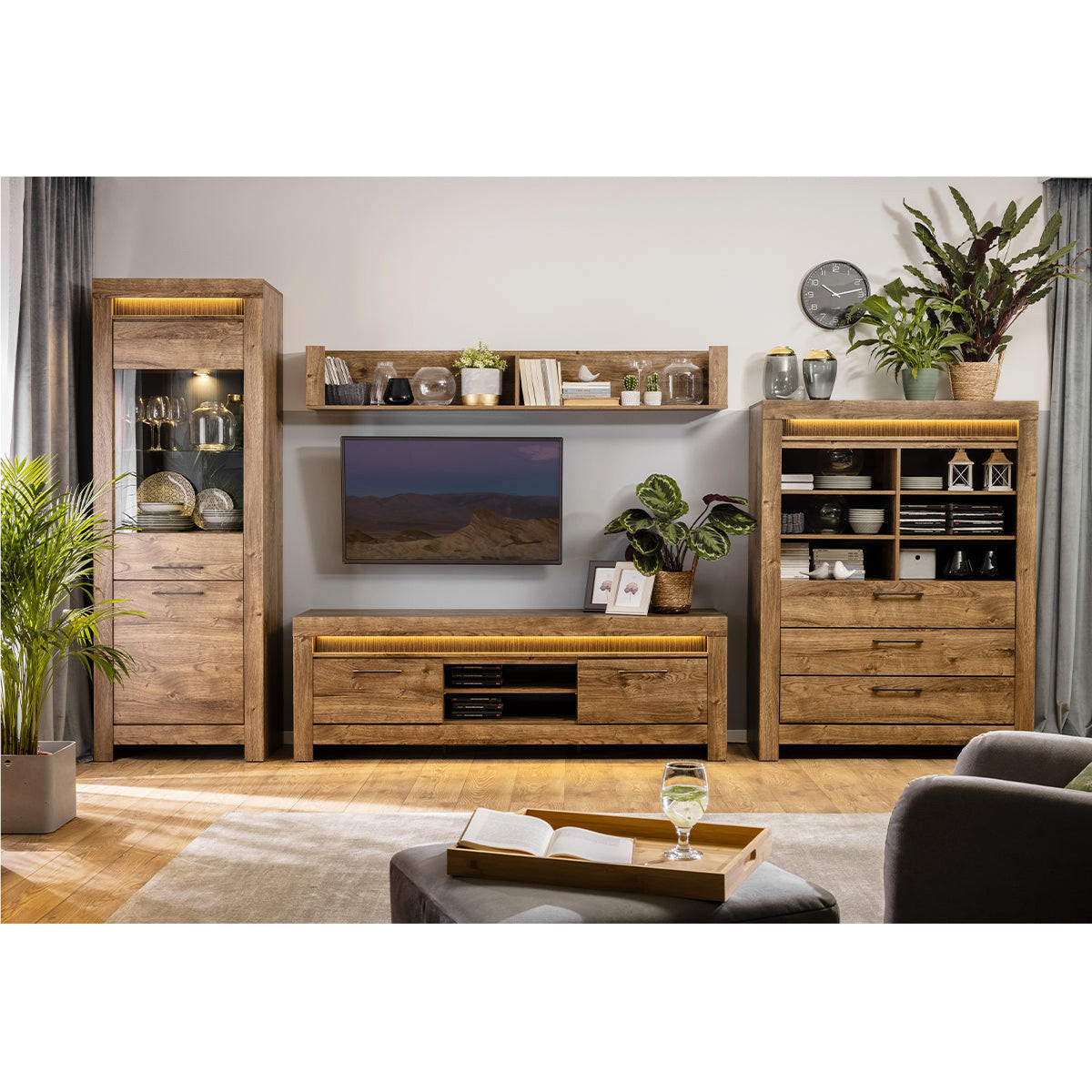 TV-MÖBEL Amaury Holz - Braun, Holzwerkstoff (180/60/45cm) - Petits-meubles