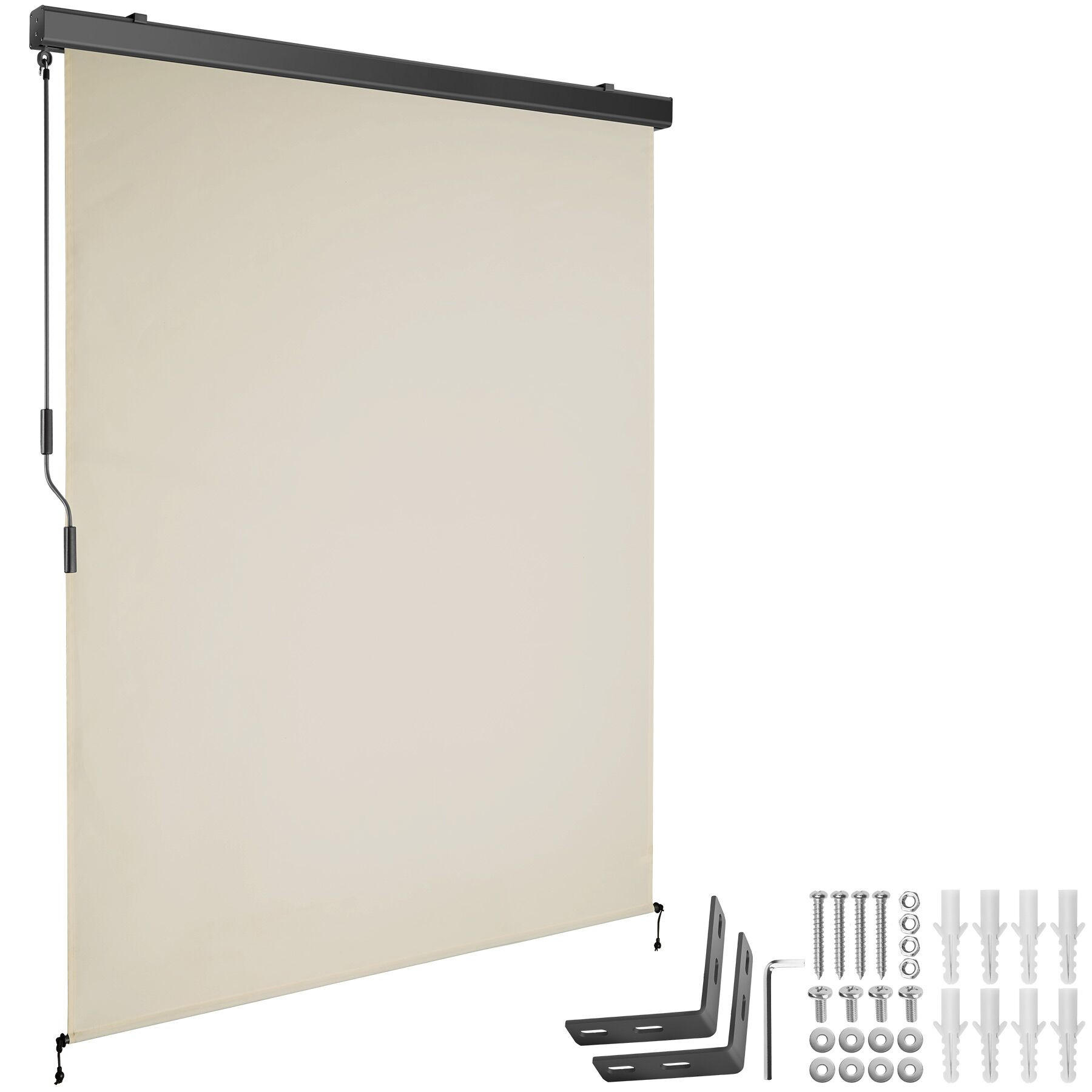 SENKRECHTMARKISE Eloise, inkl. Wandhaltern, beige - Beige, Textil (140/250cm) - tectake