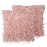 DEKOKISSEN 2er-Set Rosa 45/45 cm Daisy - Pink, Textil (45/45cm) - Beliani