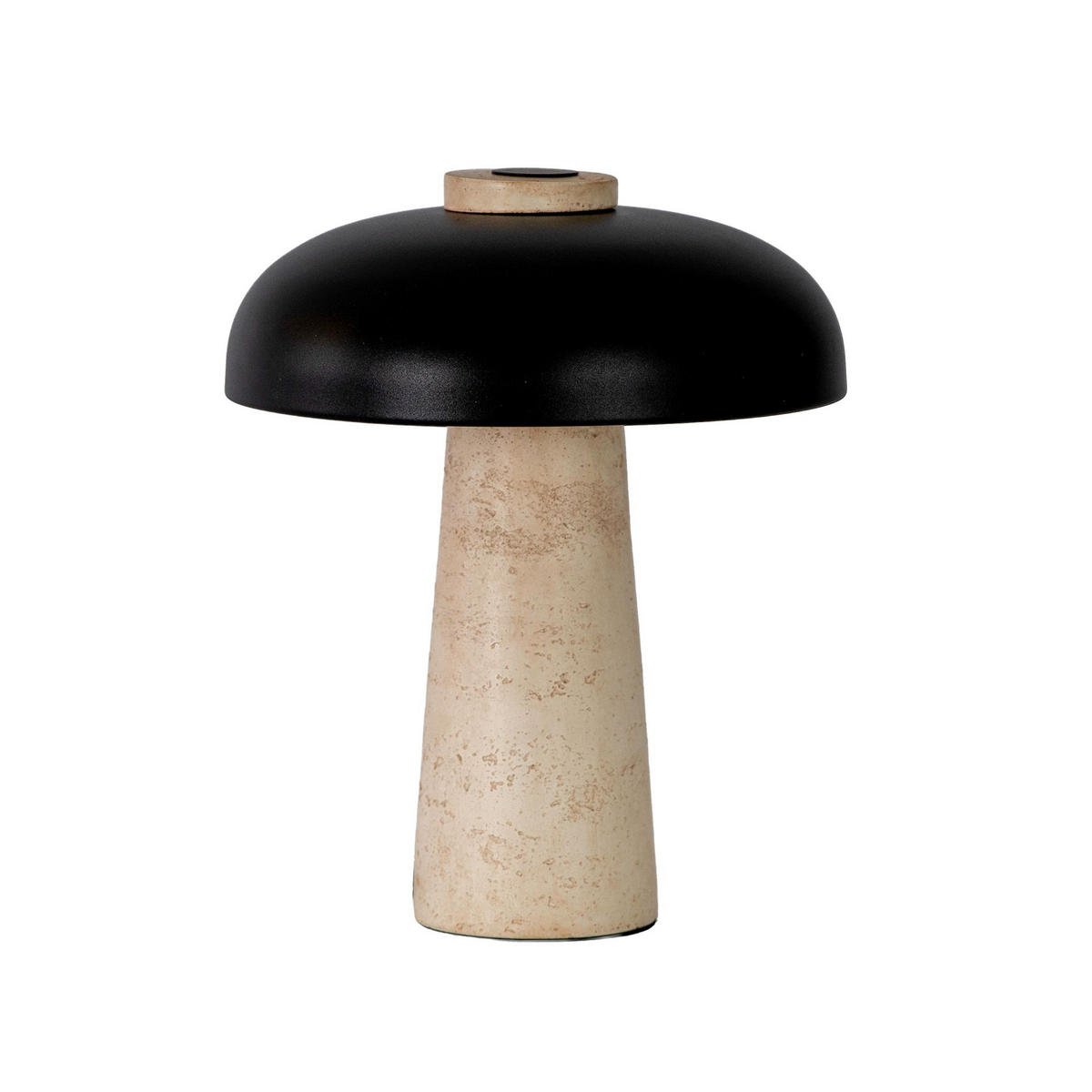 TISCHLEUCHTE aus schwarzem Stahl und Keramikmarmor Ø24/30 cm - Sahara, Keramik (24/24/30cm) - The Lumine