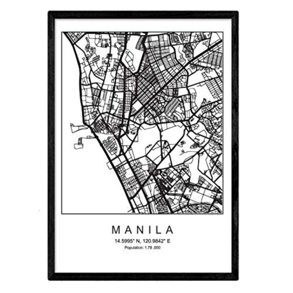 POSTER Manila Skandinavischen Stil A4 Rahmenlos - Klar, Papier (29.7/5/21cm) - Nacnic
