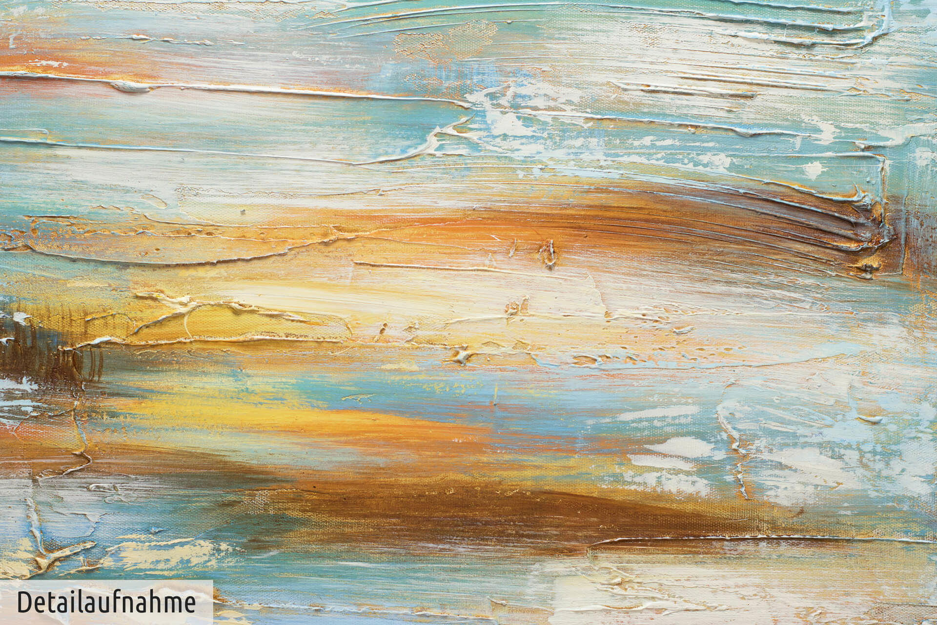 ACRYLBILD HANDGEMALT 60/60 cm - Blau/Braun, Holz/Textil (1.15/60cm) - KUNSTLOFT