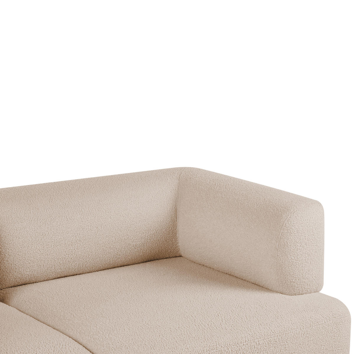 POHOVKA 2-místná Bouclé Béžová Movik - tmavě hnědá, textil (183/74/90cm) - Beliani