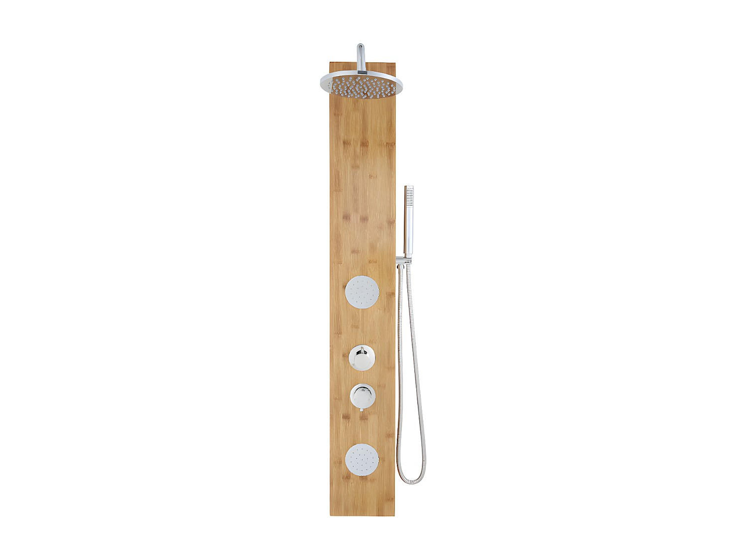 DUSCHSÄULE - 20 cm x 40.7 cm - Holz, Platte - Naturfarben Hell SOLAL - Naturfarben, Holz (20/140/40.7cm) - Vente-Unique