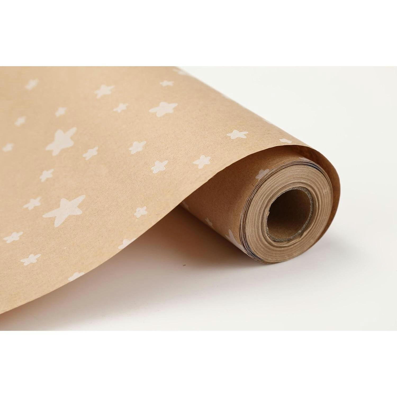GESCHENKPAPIER Weihnachten 44 cm x 15 m Stern - Braun, Papier (44/440/1500cm)