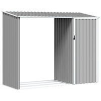 GERÄTEHAUS Grau 245/98/159 Cm Verzinkter Stahl - Grau, Metall (245/159/98cm) - vidaXL