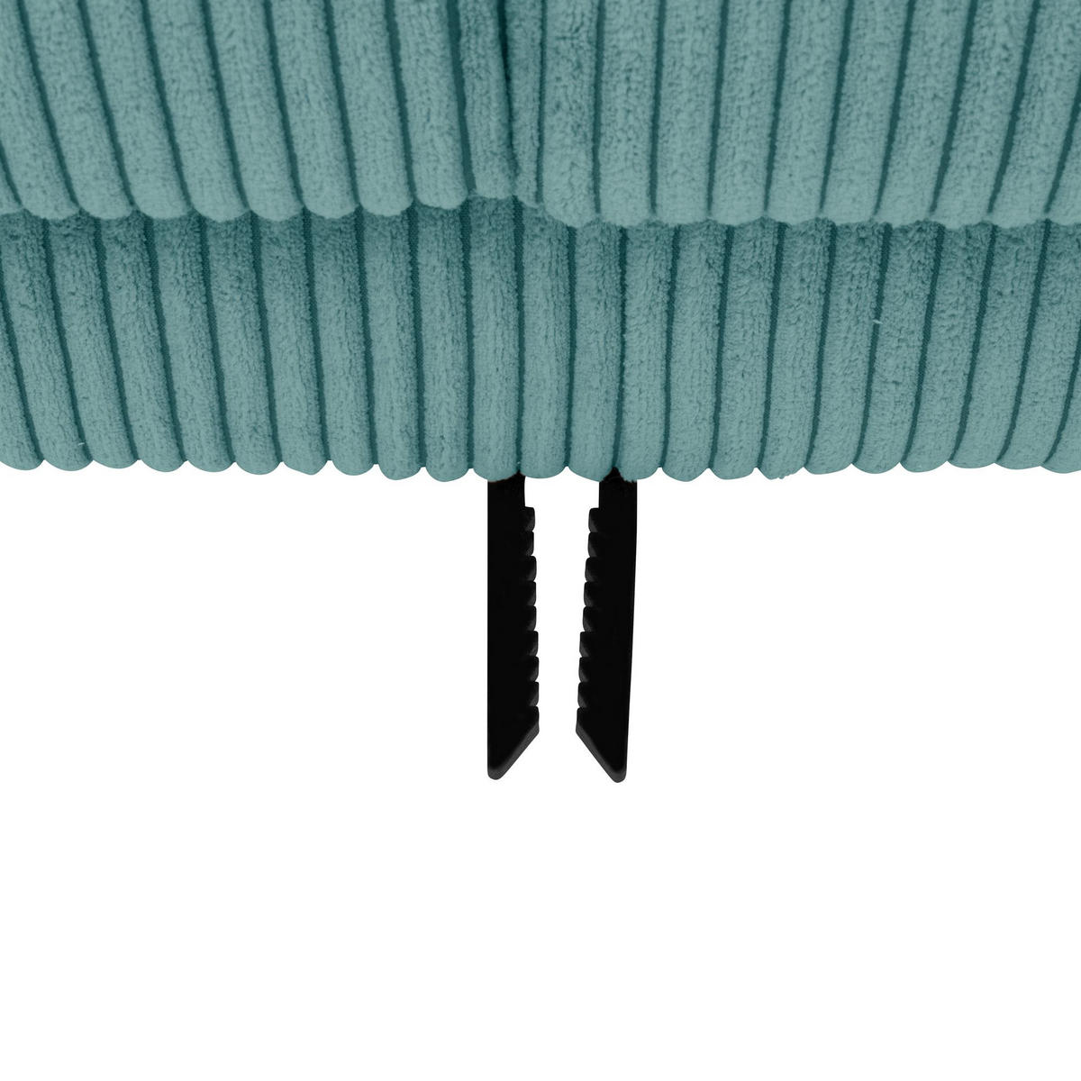 SOFA mit Longchair links Kaylynn Cordstoff eisblau - Pastellblau, Kunststoff (175/294cm) - 58aufmkessel