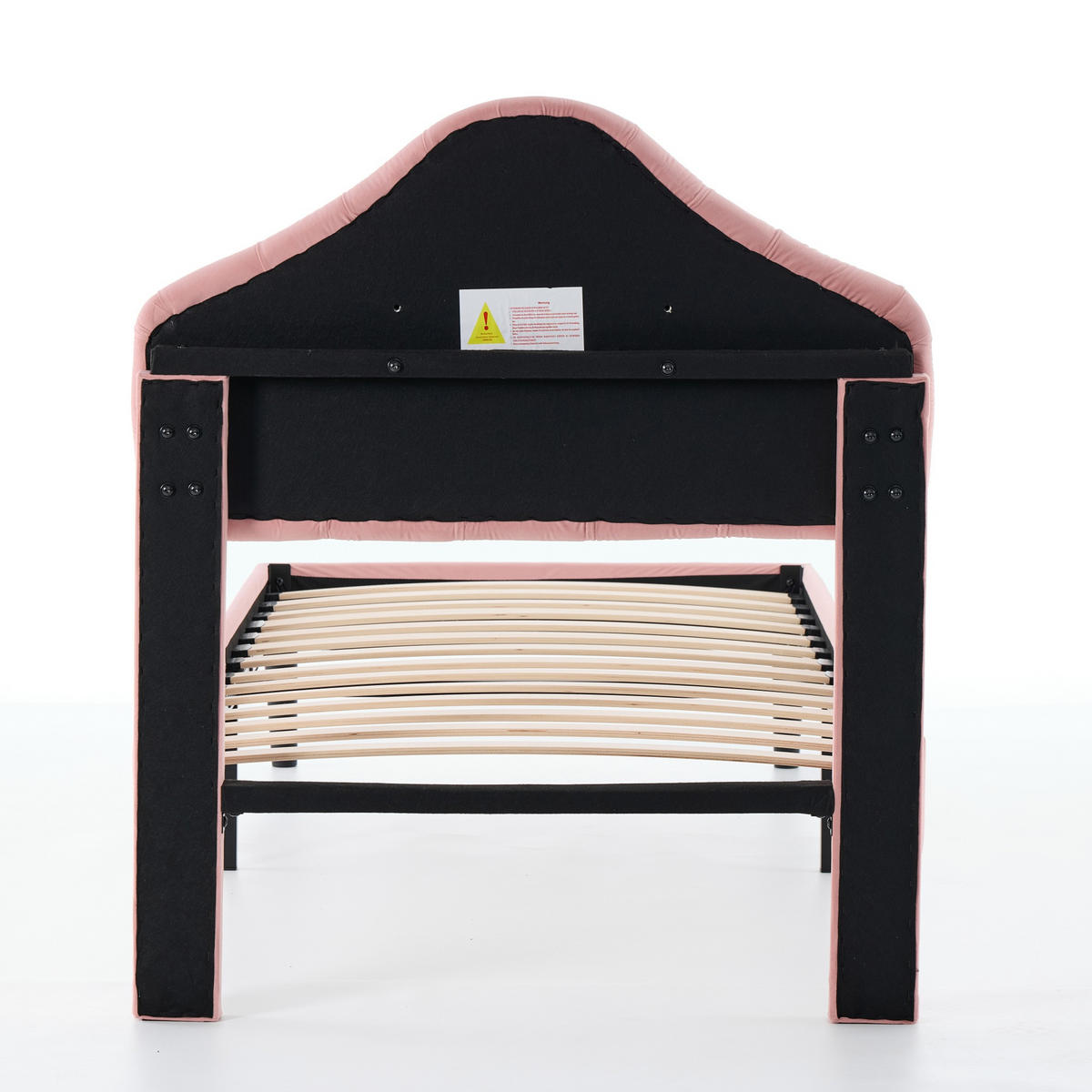 POLSTERBETT 90/200 cm DE-32939 mit verstellbarem Kopfteil Pink - Pink, Metall (90/200cm) - ComfortXL