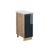 APOTHEKERUNTERSCHRANK Fame-Line Dunkelblau Hochglanz 30 cm, AP Marmor - Eiche Wotan/Dunkelblau, Holzwerkstoff (30/82/60cm) - Vicco