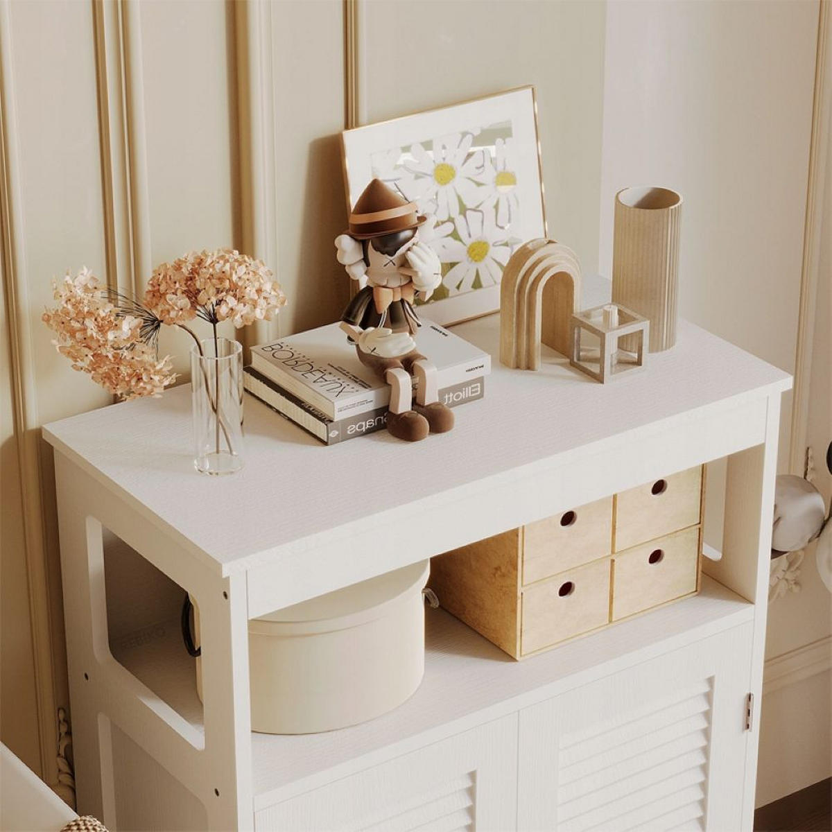 BADEZIMMERSCHRANK, weiß 62/30/80 cm - Weiß, Holzwerkstoff (62/80/30cm)