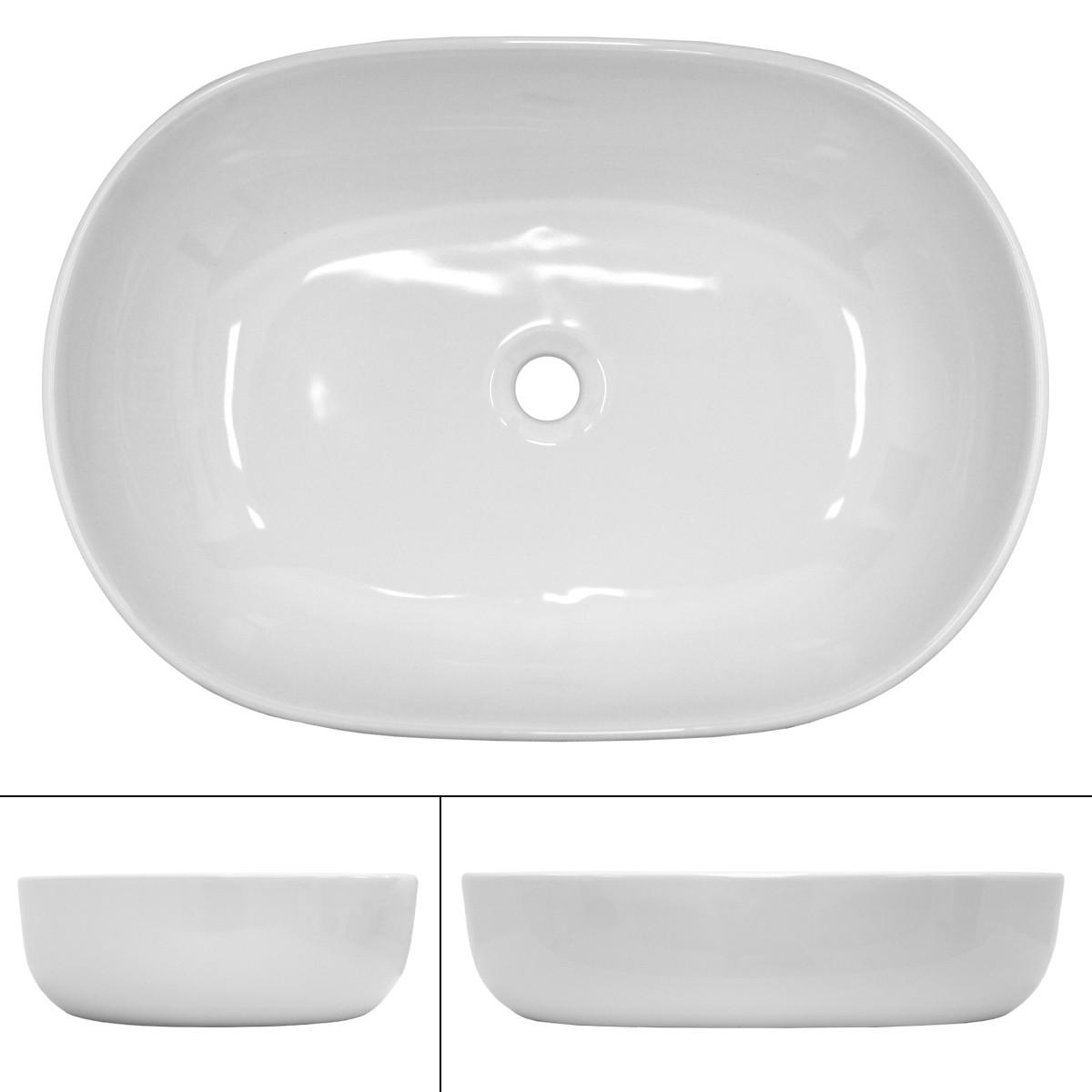 WASCHBECKEN - Weiß, Keramik (42/14.5/60cm) - LuxeBath