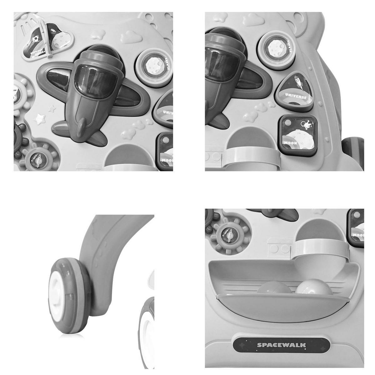 LAUFLERNHILFE Space pink Licht zwei Bälle verschiedene Formen Zahnräder - Rosa, Kunststoff (47/52/48cm) - Lorelli