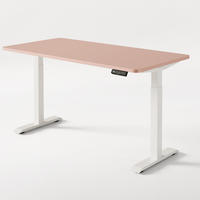 SCHREIBTISCH Elektrisch Höhenverstellbarer HomeOne 160x80cm Weiß/Rosa mit Memory-Funktion, Anti-Kollisions Technologie - Pink/Weiß, Holzwerkstoff (80/160/62cm) - Desktronic