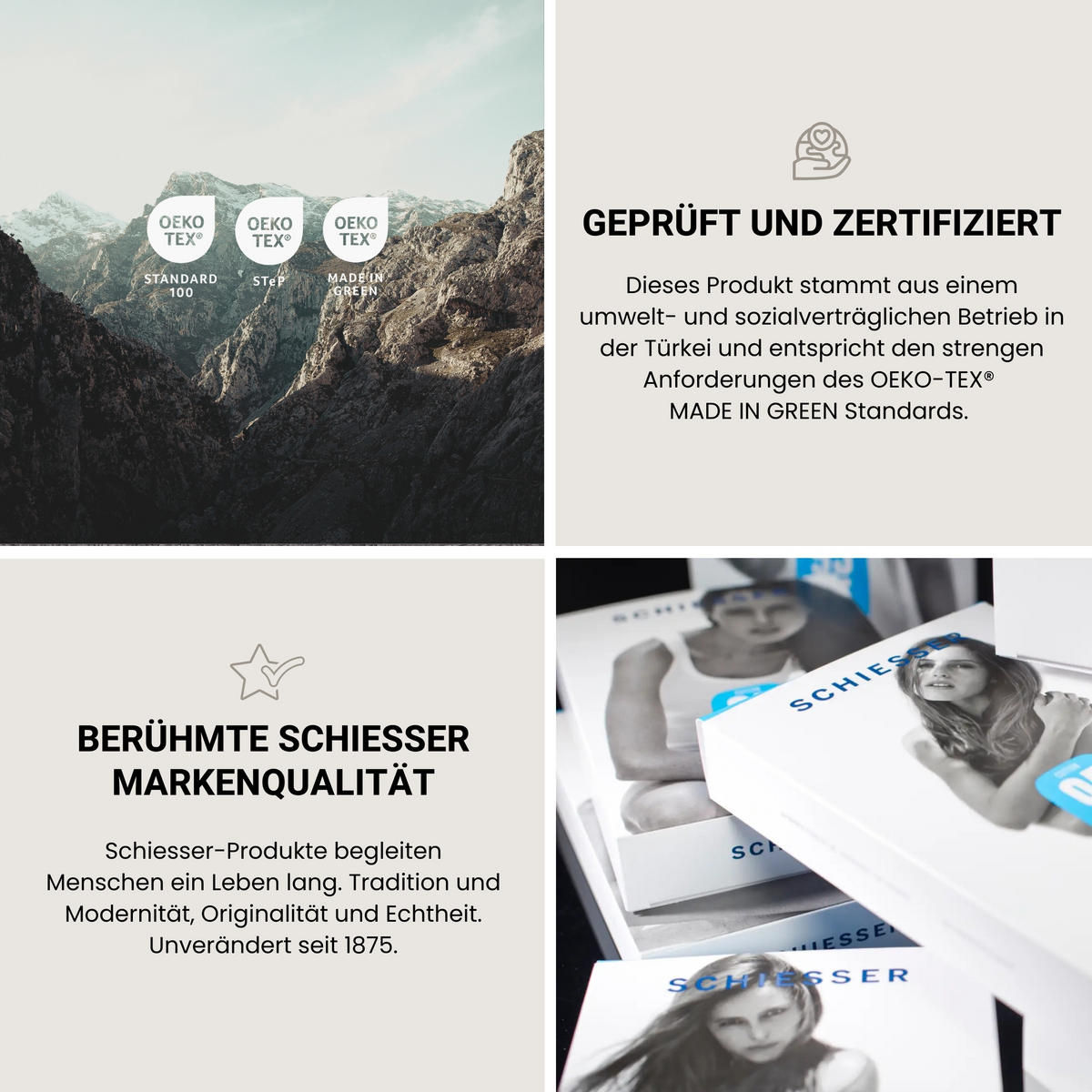 BETTWÄSCHESET Lea - Renforcé - 2-teilig - 155 x 220 cm - Grün - Grün, Textil (155/220cm) - SCHIESSER