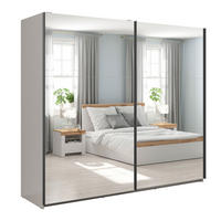 SCHWEBETÜRENSCHRANK Tetrix Kaschmir 220 / 60 / 195,5cm - Kaschmir/Braun, Holzwerkstoff (220/196/60cm) - Feldmann-Wohnen