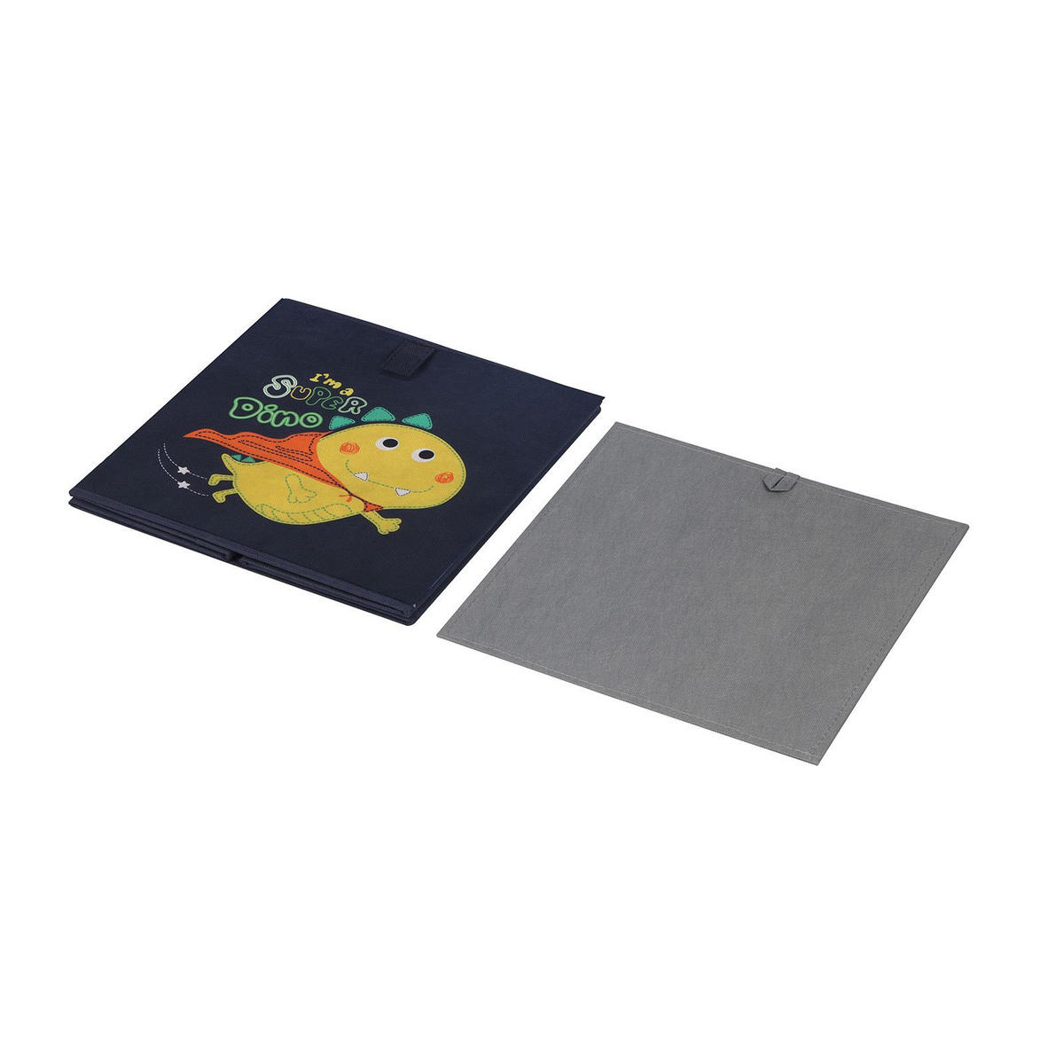 FALTBOX DINO-2 2ER-SET - Dunkelblau, Textil (32/32/32cm) - IDIMEX