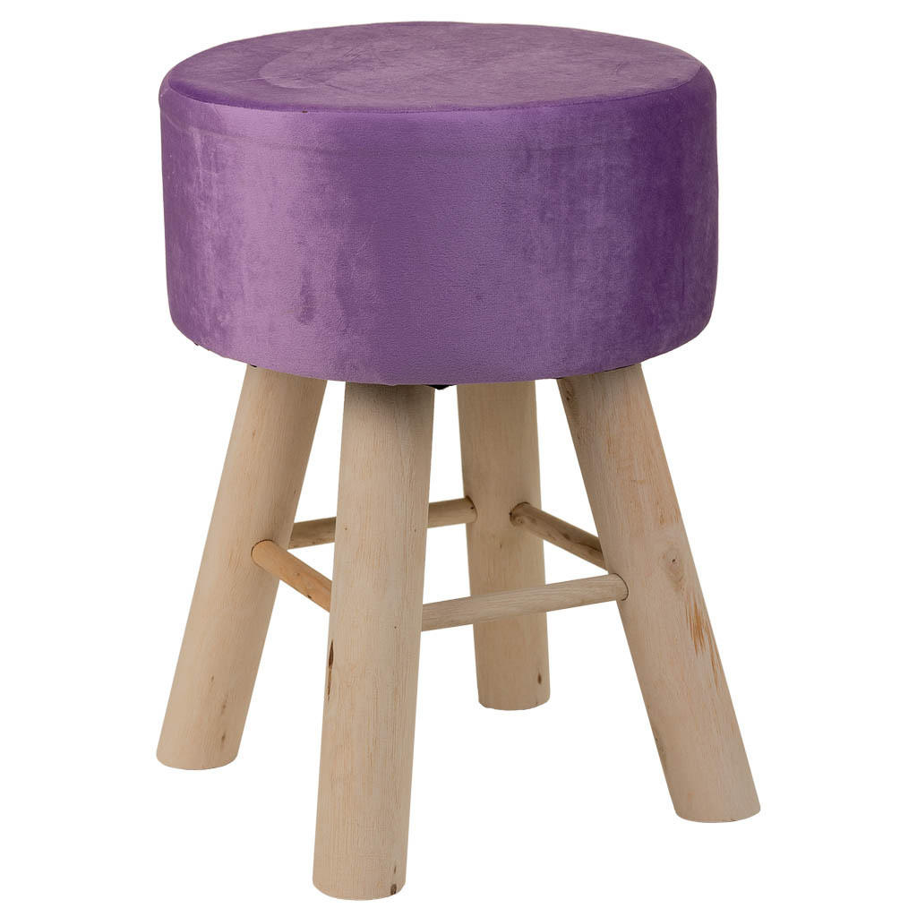 Wanderlust Hocker Violett 32x44x32 cm