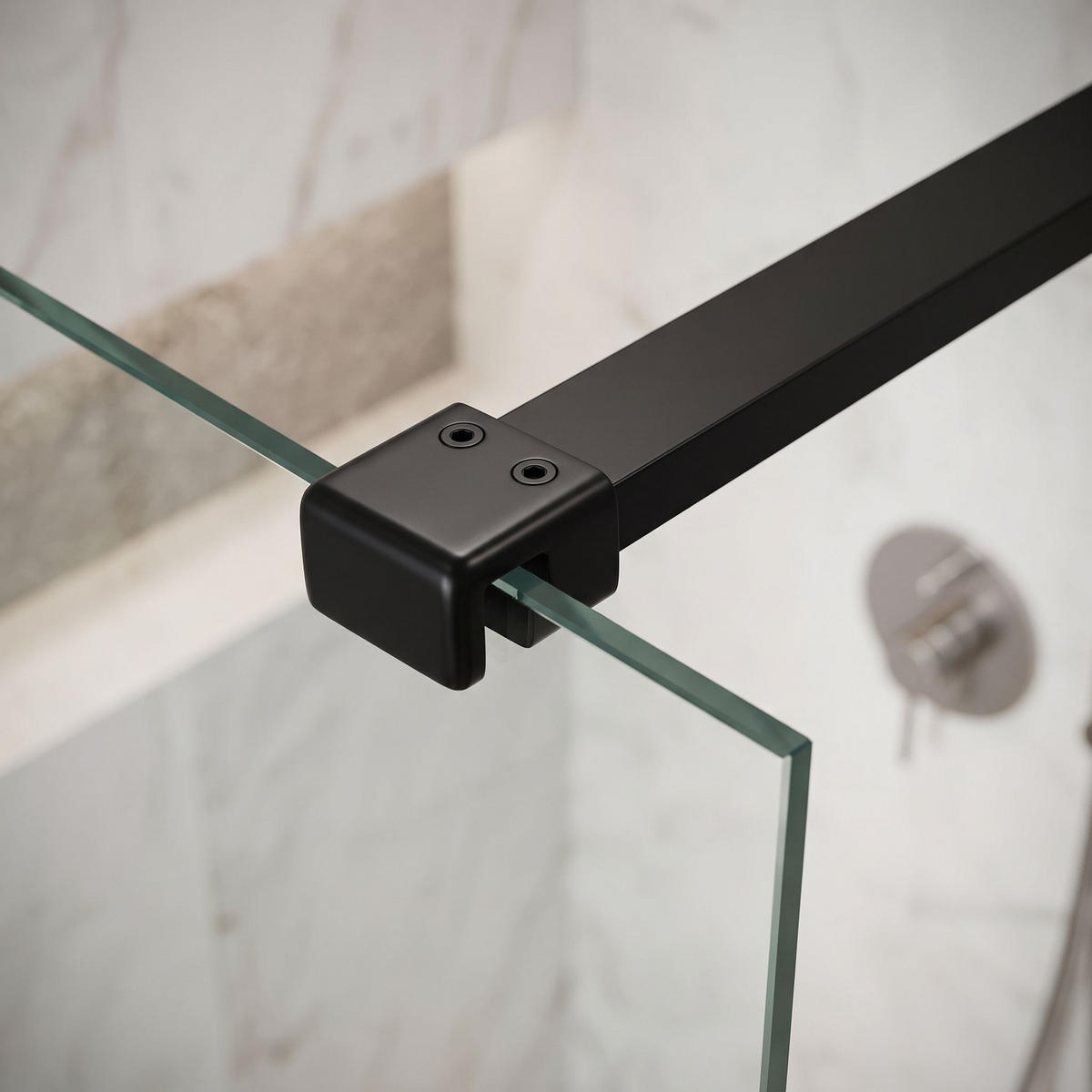 STABILISIERUNGSSTANGE Für Duschwand 150 Cm Rea Black - Schwarz, Metall (3.2/150/3.2cm) - REA