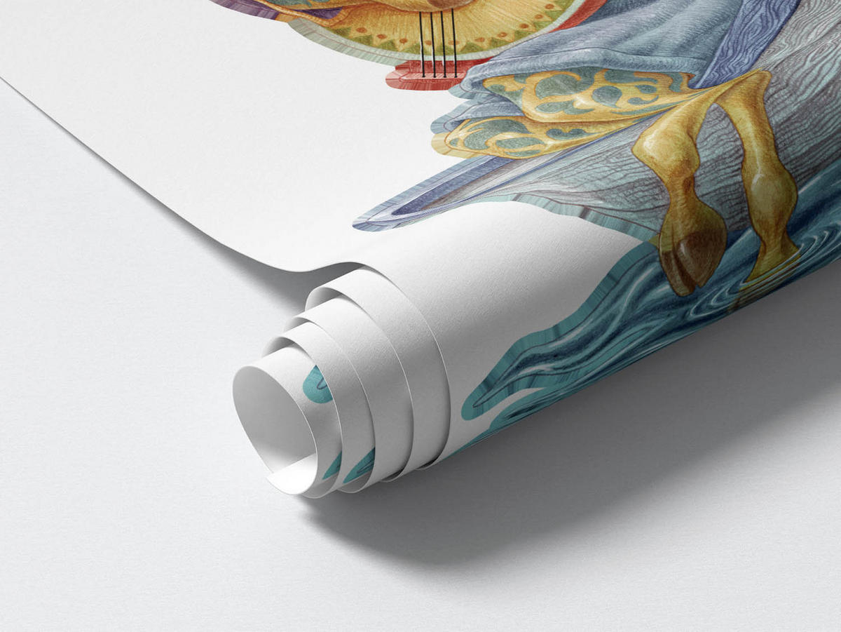 WANDAUFKLEBER 100x132cm - Pastellkreaturen - Multicolor, Kunststoff (100/132/0.1cm) - Wallfluent