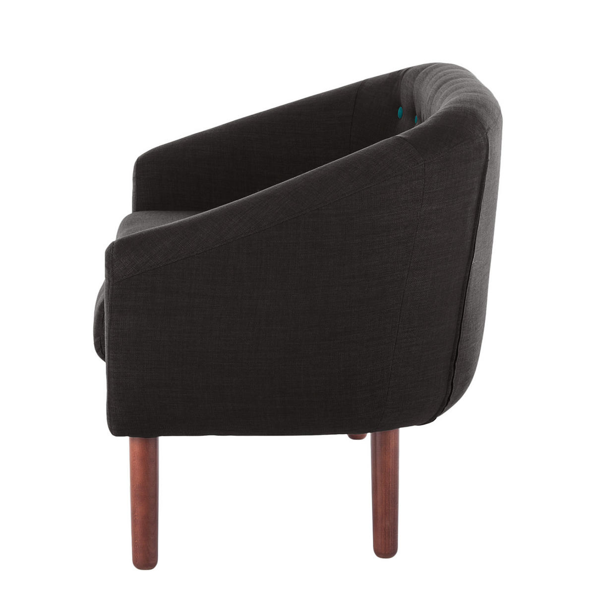 2-SITZER SOFA - Webstoff - Graubraun, Textil (148/76/67cm) - home24