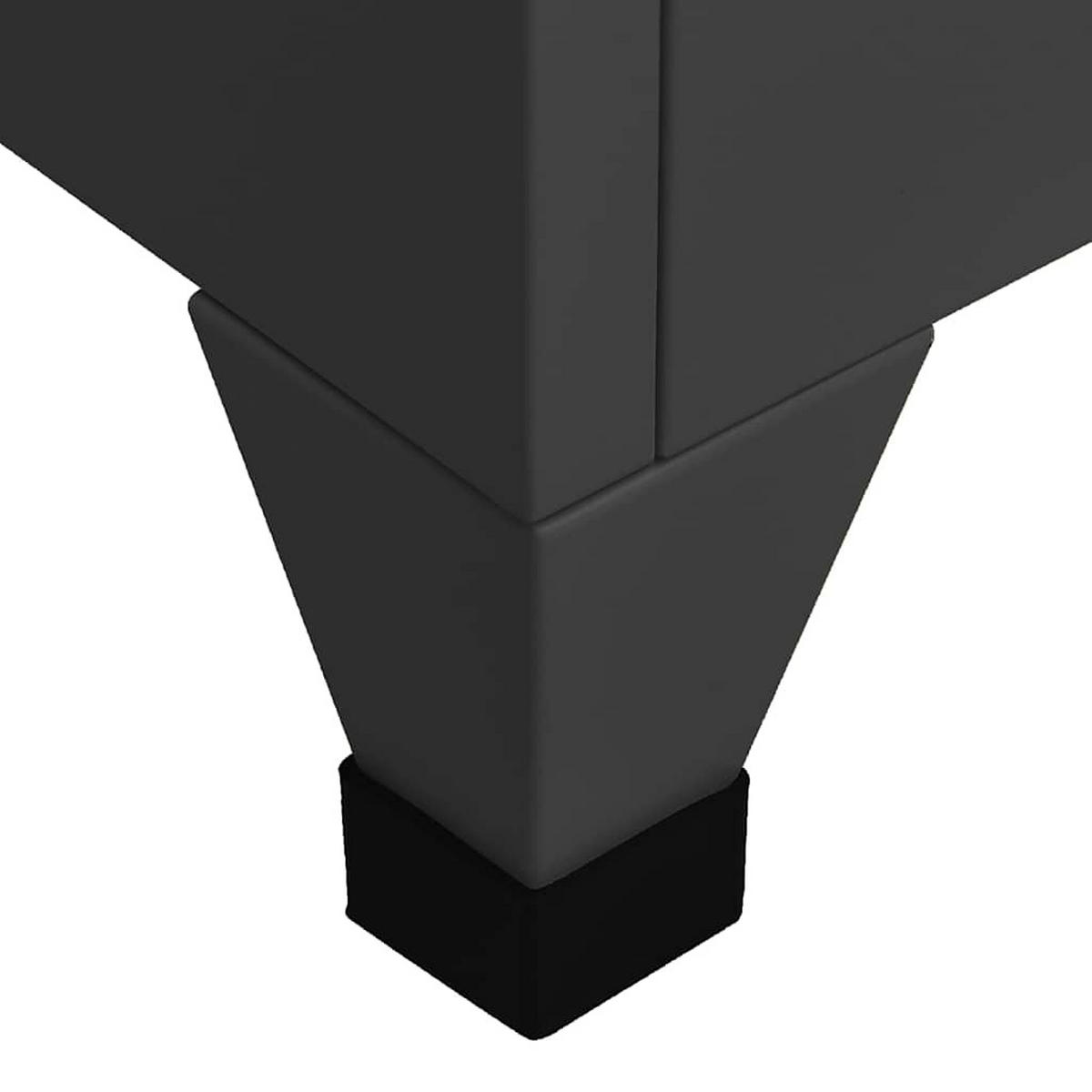 SCHLIESSFACHSCHRANK Anthrazit 38/40/180 Cm Stahl - Anthrazit, Metall (40/180/38cm) - vidaXL