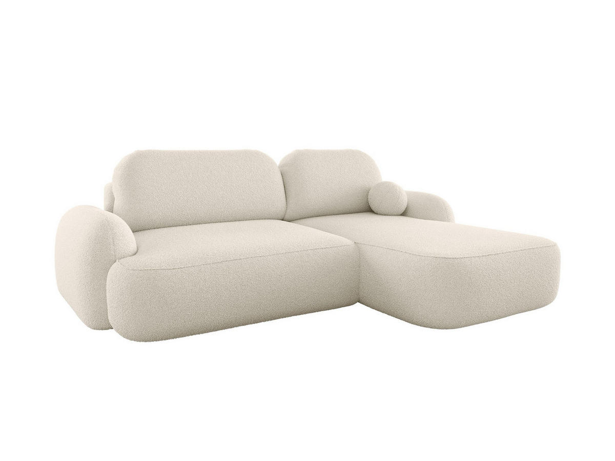 ECKSOFA MOLLY L Rechts QUELLE 01 mit Schlaffunktion - Beige, Textil (275/175cm) - Bedante