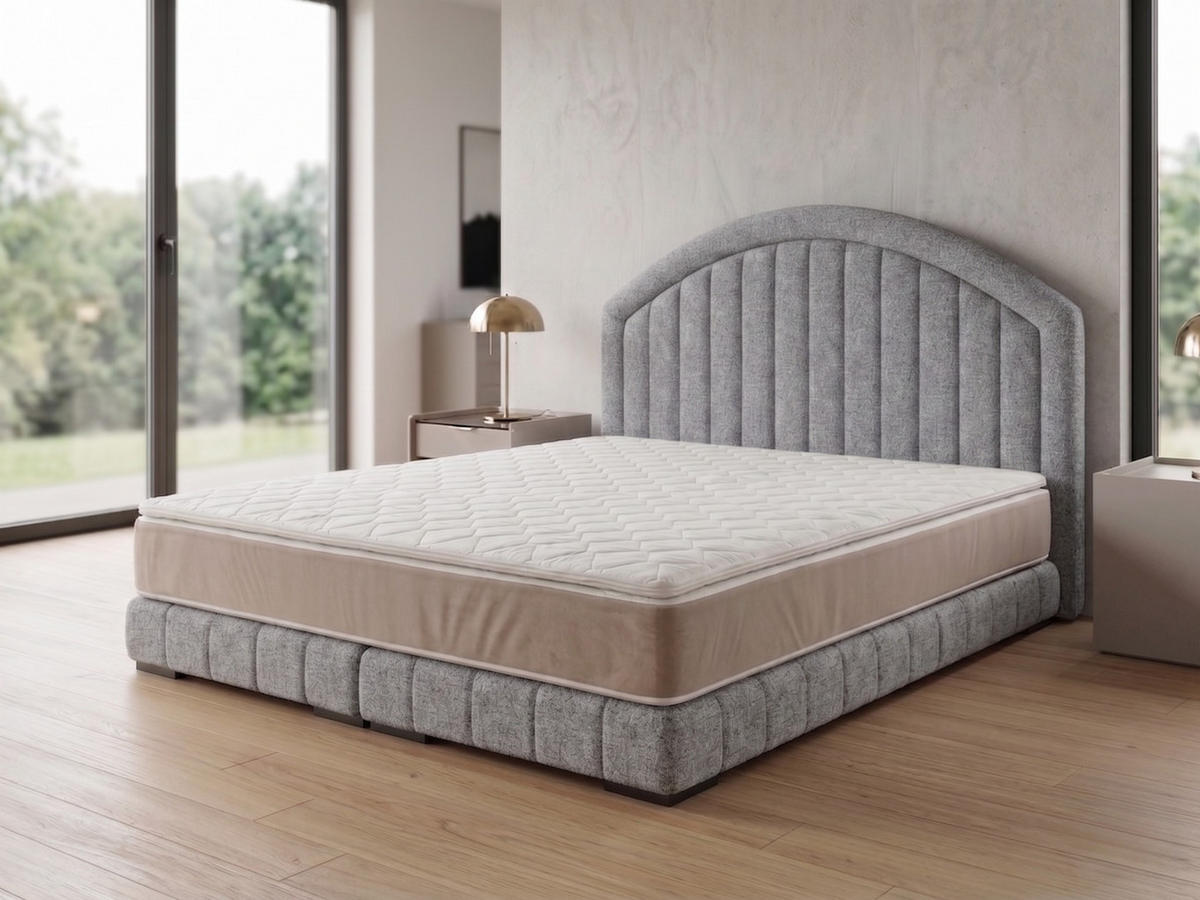 POLSTERBETT LEON2 200x 200 cm Farbe: Dunkelgrau - Dunkelgrau, Textil (200/200cm) - A&J MöbelLand