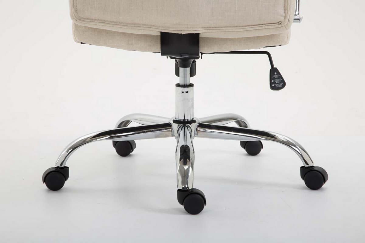 BÜROSTUHL Vallon, Stoff Creme - Creme, Textil/Metall (60/118/68cm) - TPFLiving
