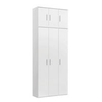 MEHRZWECKSCHRANK Trio - Weiß, Holzwerkstoff (89/230/34.5cm) - Mokebo
